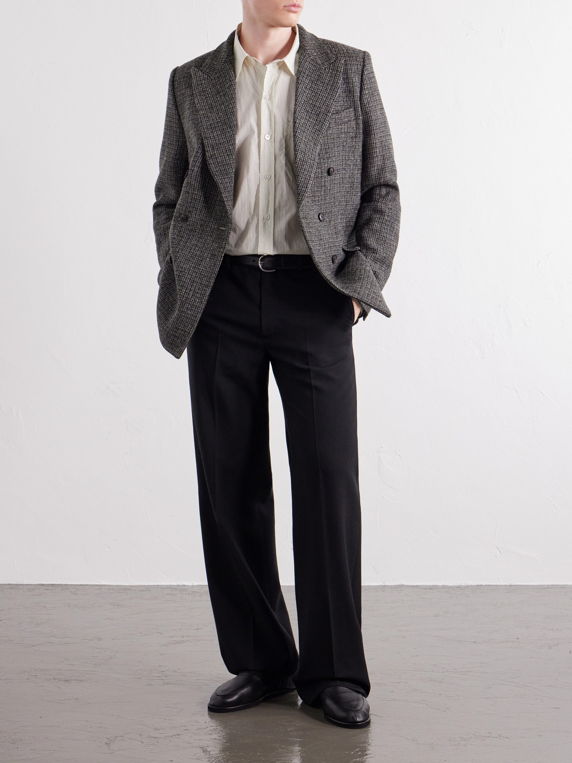 Double-Breasted Virgin Wool-Tweed Blazer