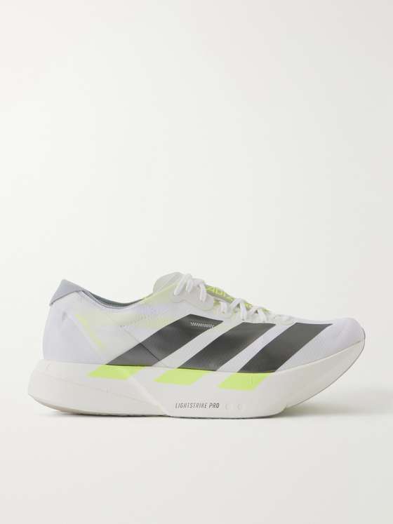 adidas Adizero Adios Pro 4 Rubber-Trimmed Shell Sneakers