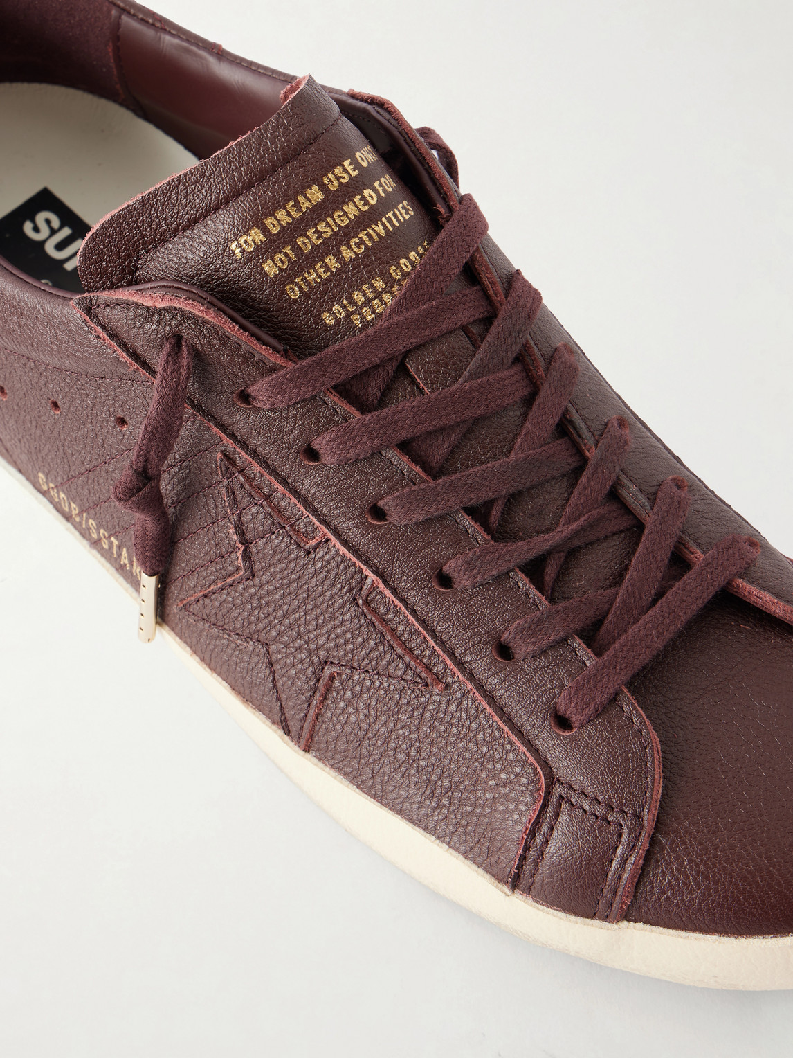 Super-Star Distressed Full-Grain Sneakers