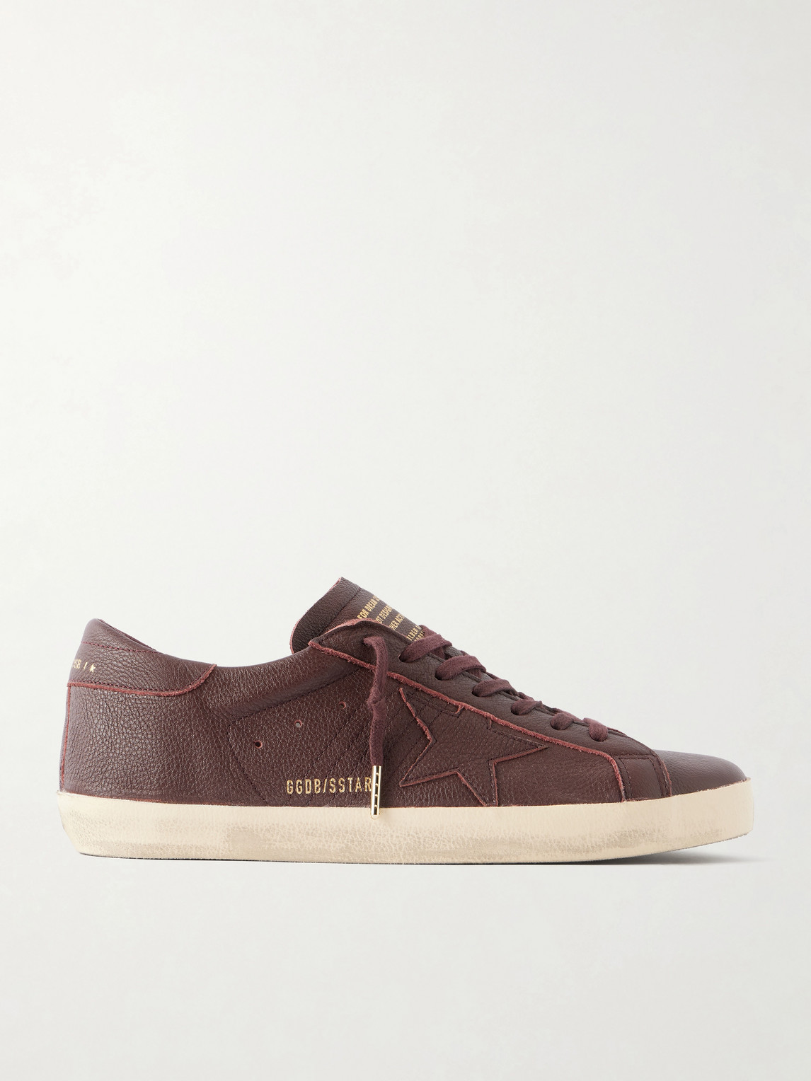 Super-Star Distressed Full-Grain Sneakers