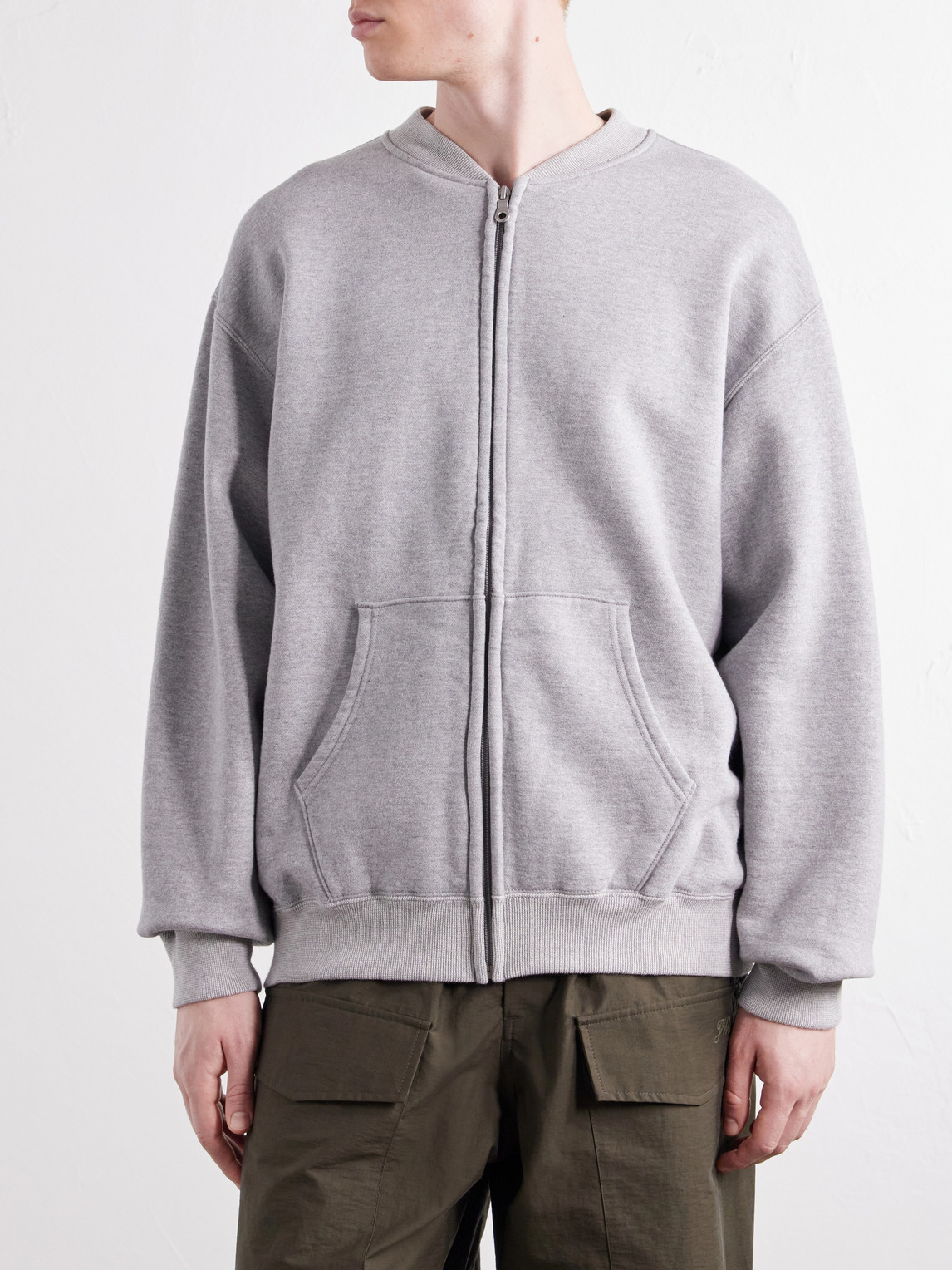 Cotton-Jersey Zip-Up Sweatshirt