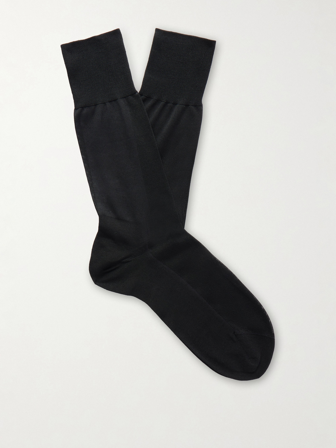 Falke Set Of Two Silk-blend Socks In Black