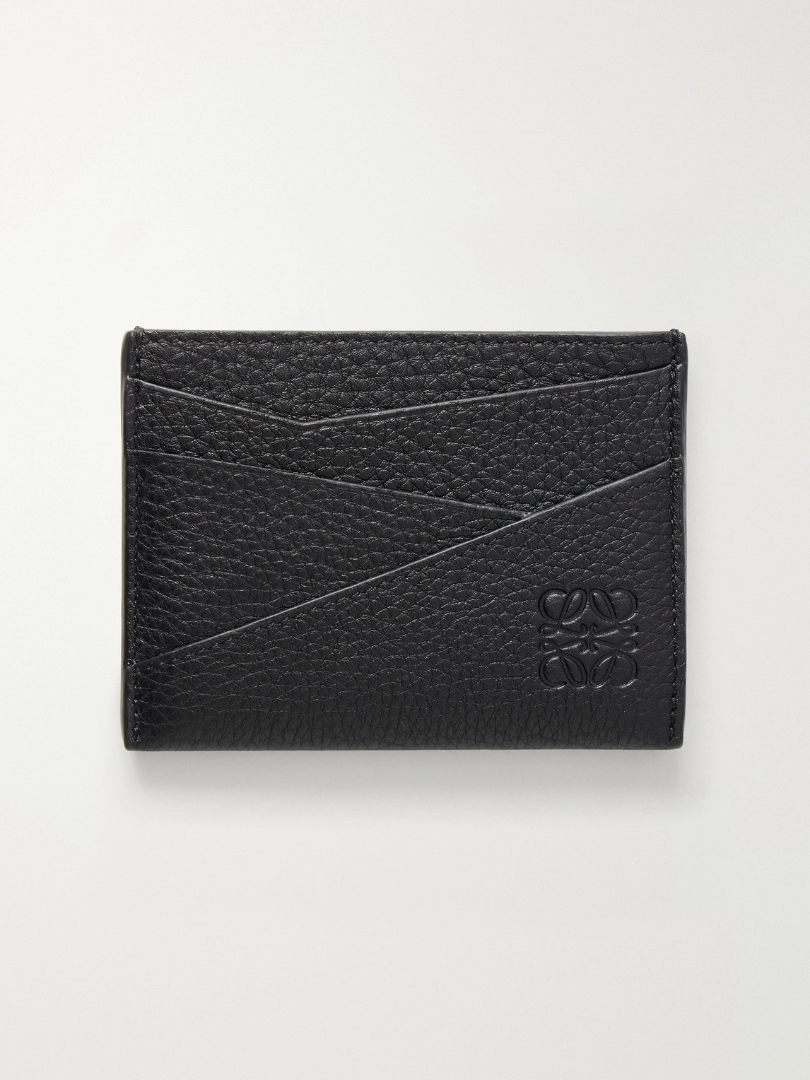Puzzle Edge Anagram-Debossed Leather Cardholder