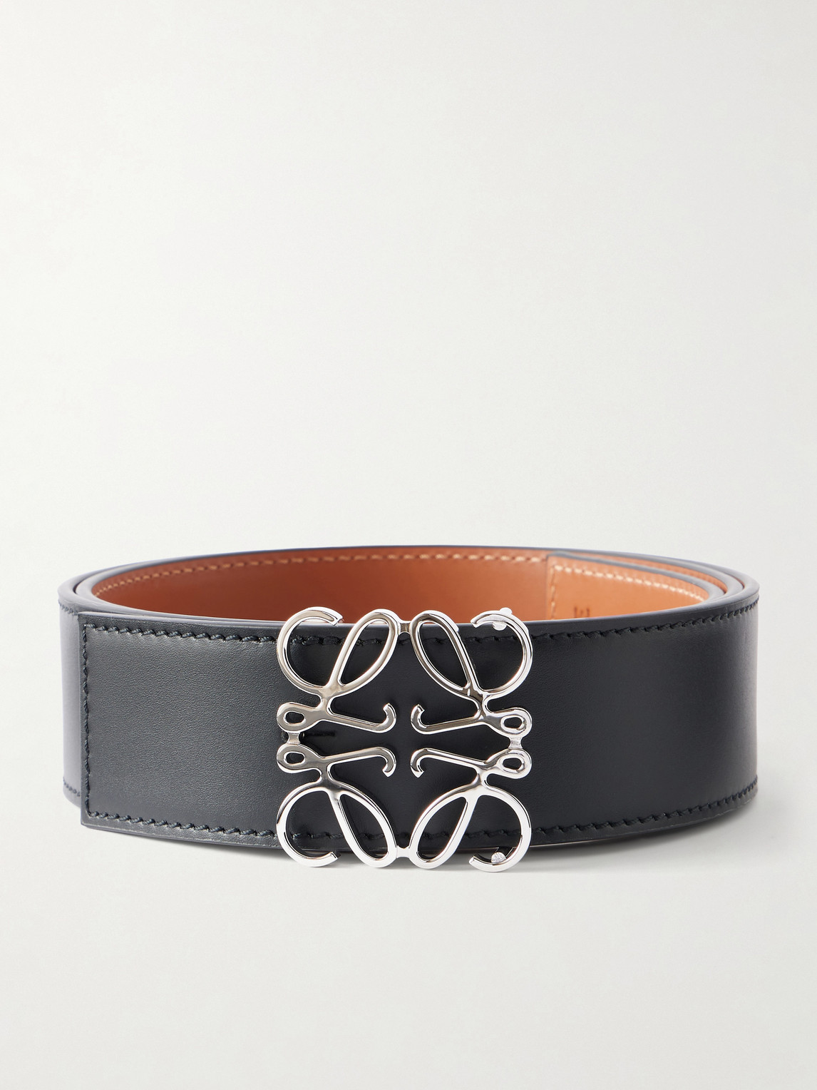 Loewe 4cm Anagram Reversible Leather Belt In Black