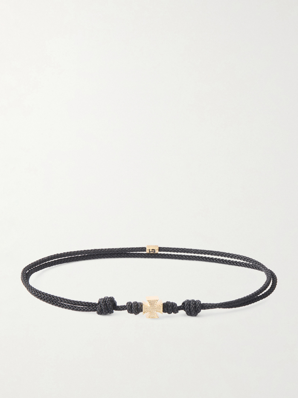 Luis Morais 14kt Gold Cord Bracelet In Black