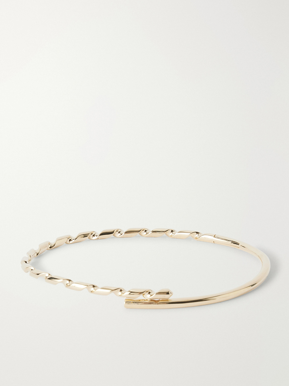 Luis Morais Thin Drill Hardware 14-karat Gold And Ruby Bracelet In Pattern