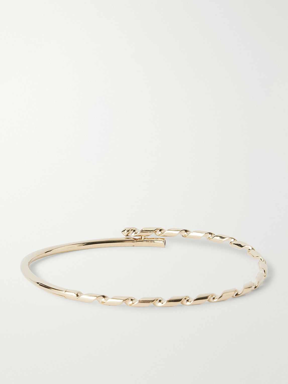 Luis Morais Thin Drill Hardware 14-karat Gold And Ruby Bracelet