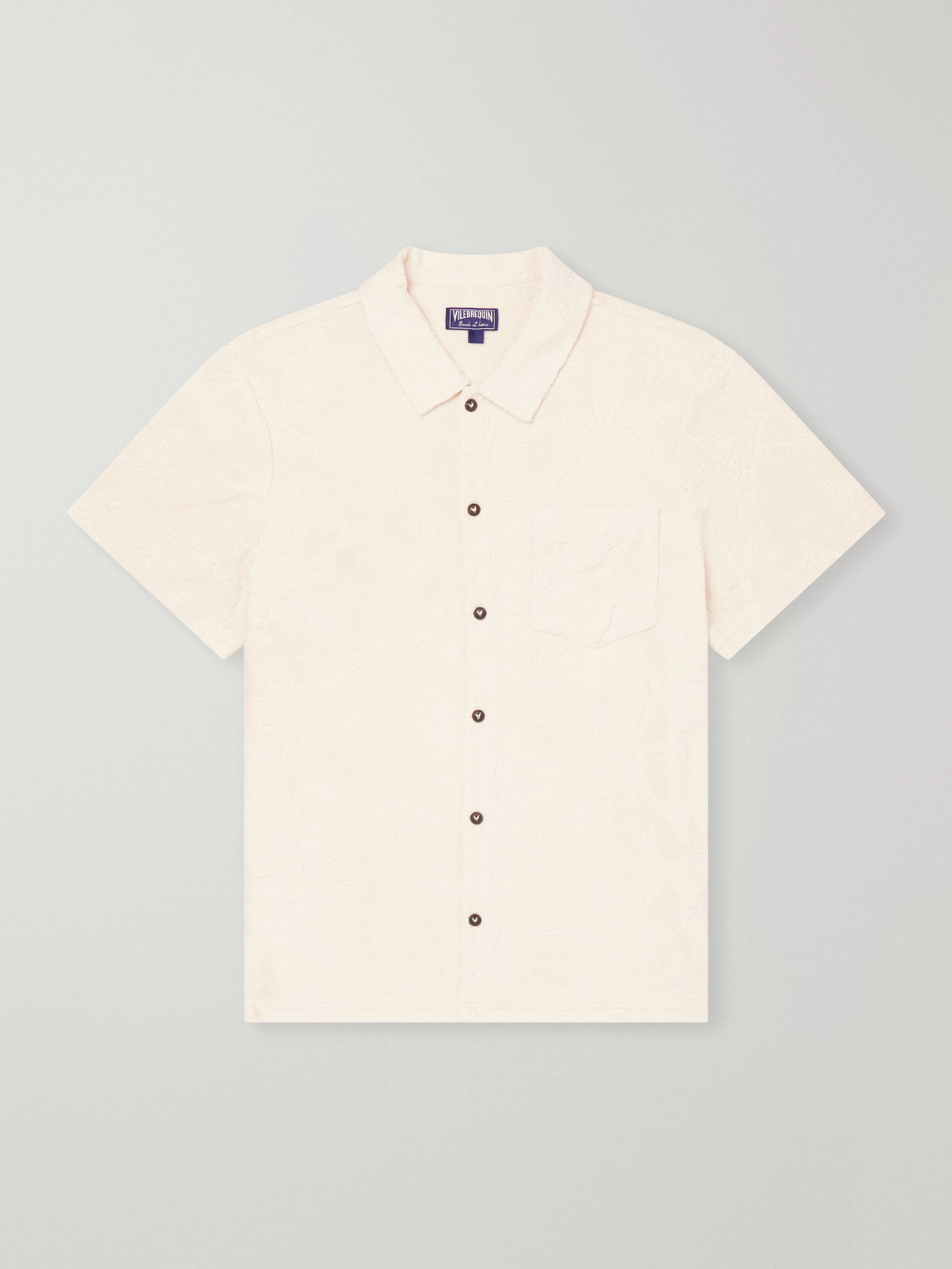 Charli Camp-Collar Organic Cotton-Blend Terry Shirt