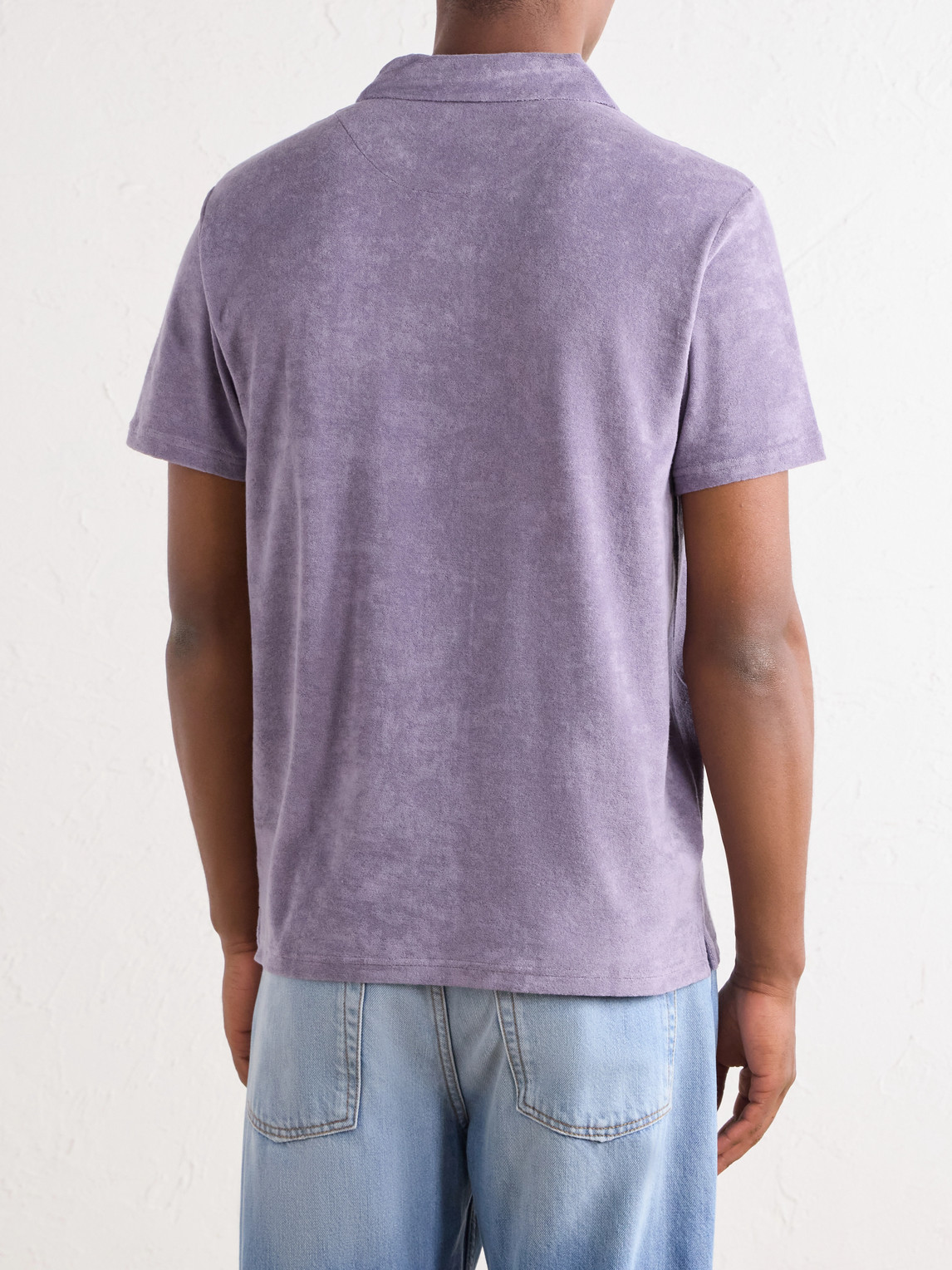 Phoenix Logo-Embroidered Organic Cotton-Blend Terry Polo Shirt
