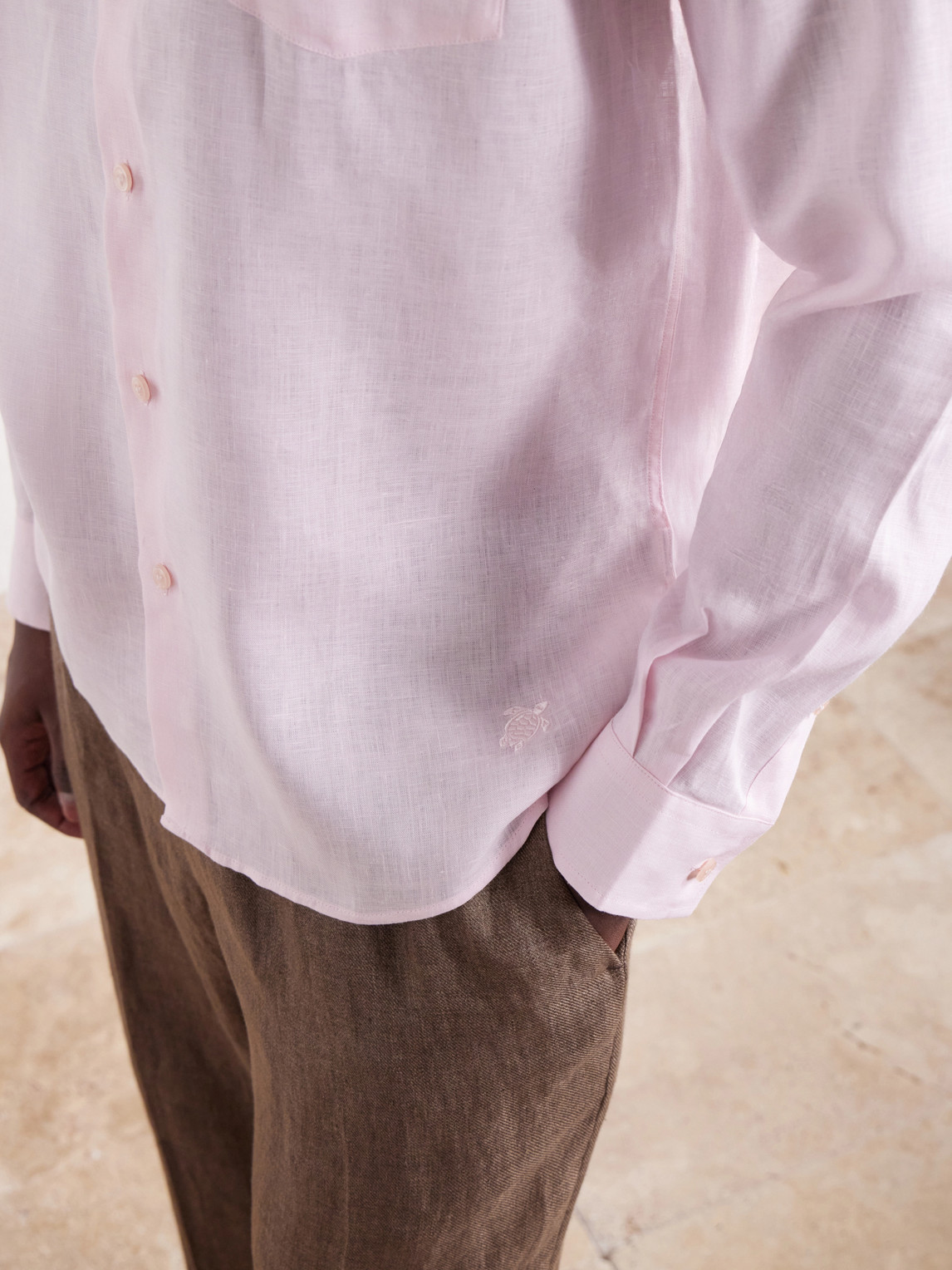 Caroubis Woven Linen Shirt