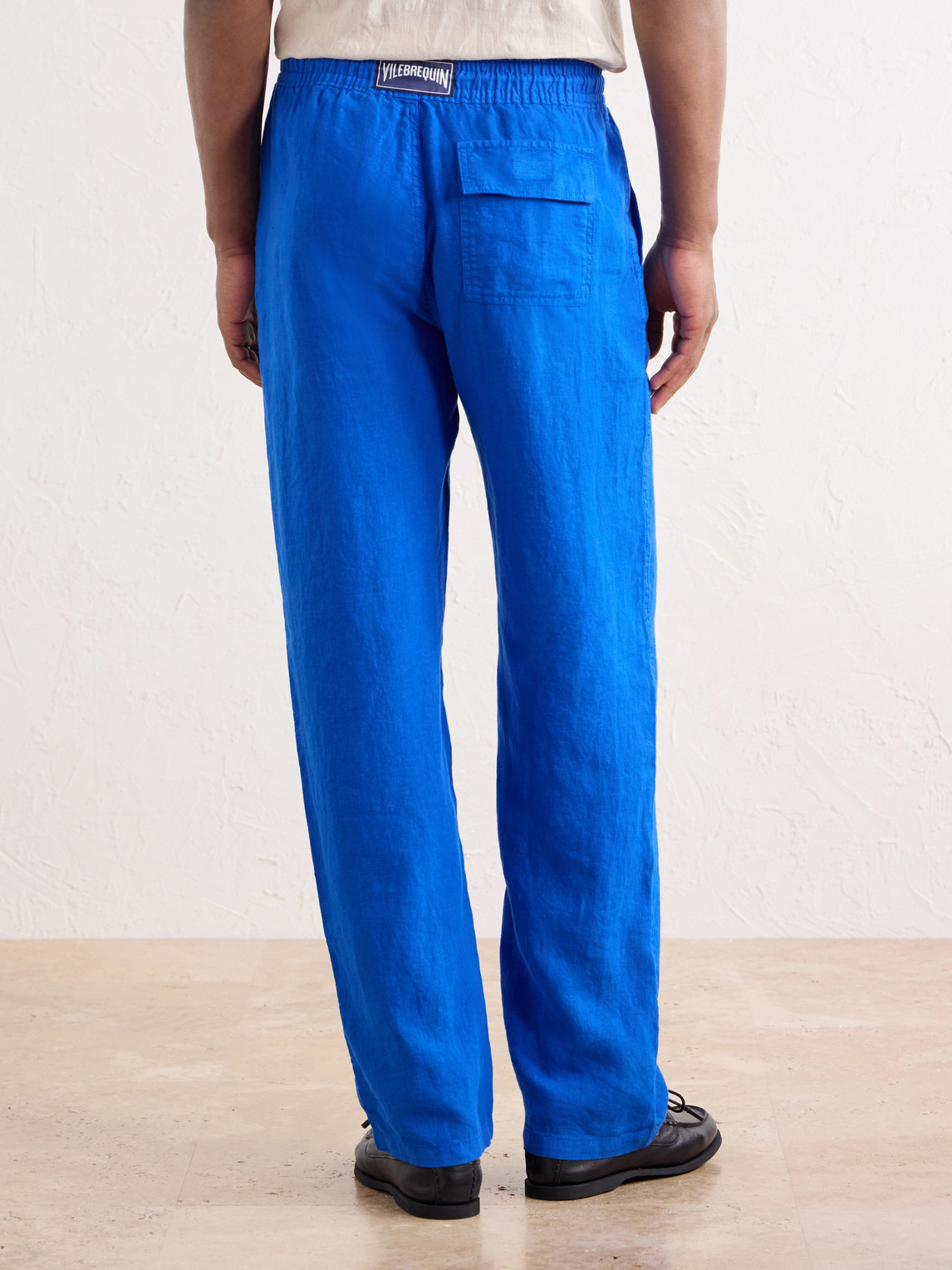 Pacha Straight-Leg Woven Linen Drawstring Trousers