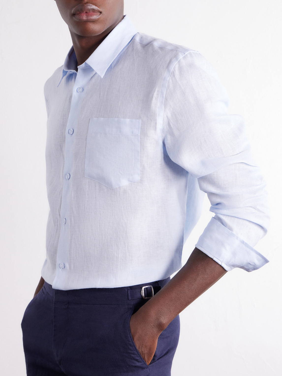Caroubis Linen-Woven Shirt