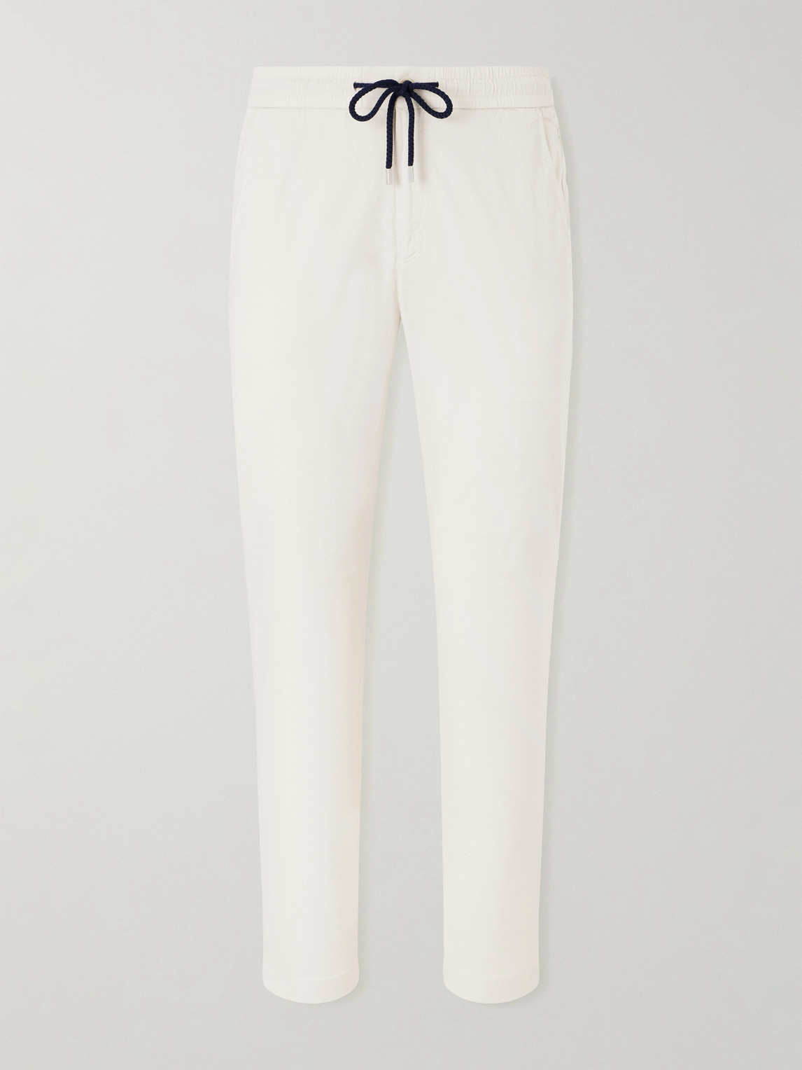 Paulo Straight-Leg Cotton-Blend Satin Drawstring Trousers