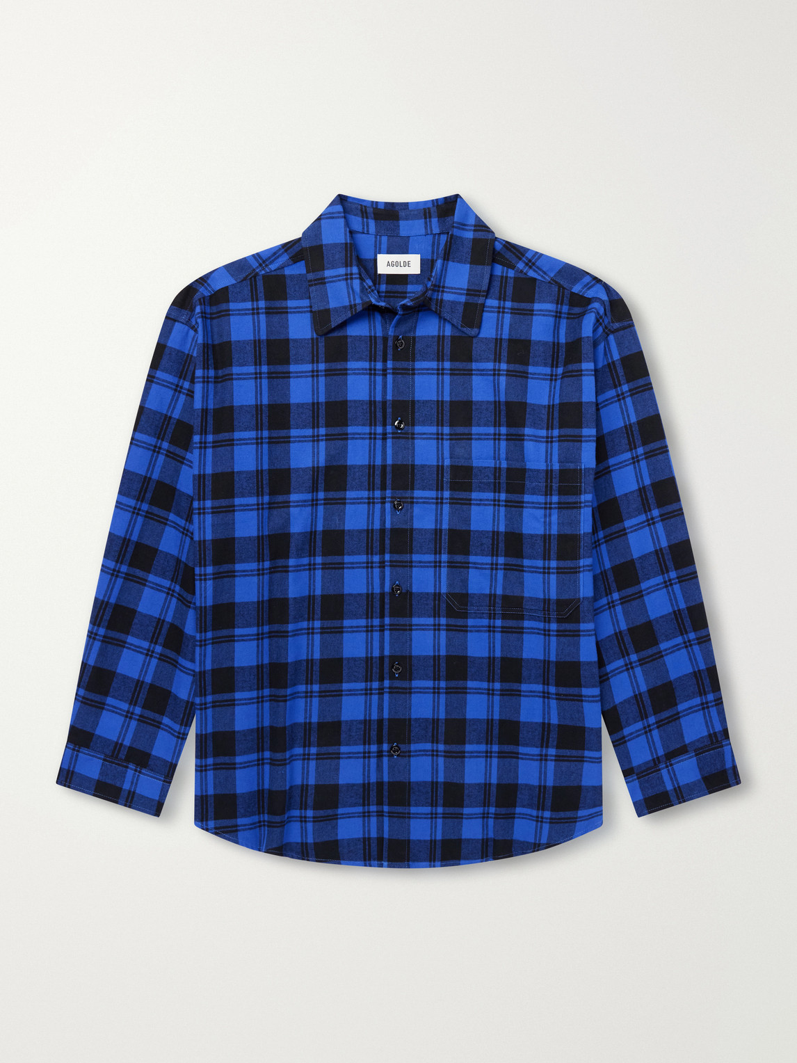 AGOLDE – Stanhope Checked Cotton-Flannel Shirt