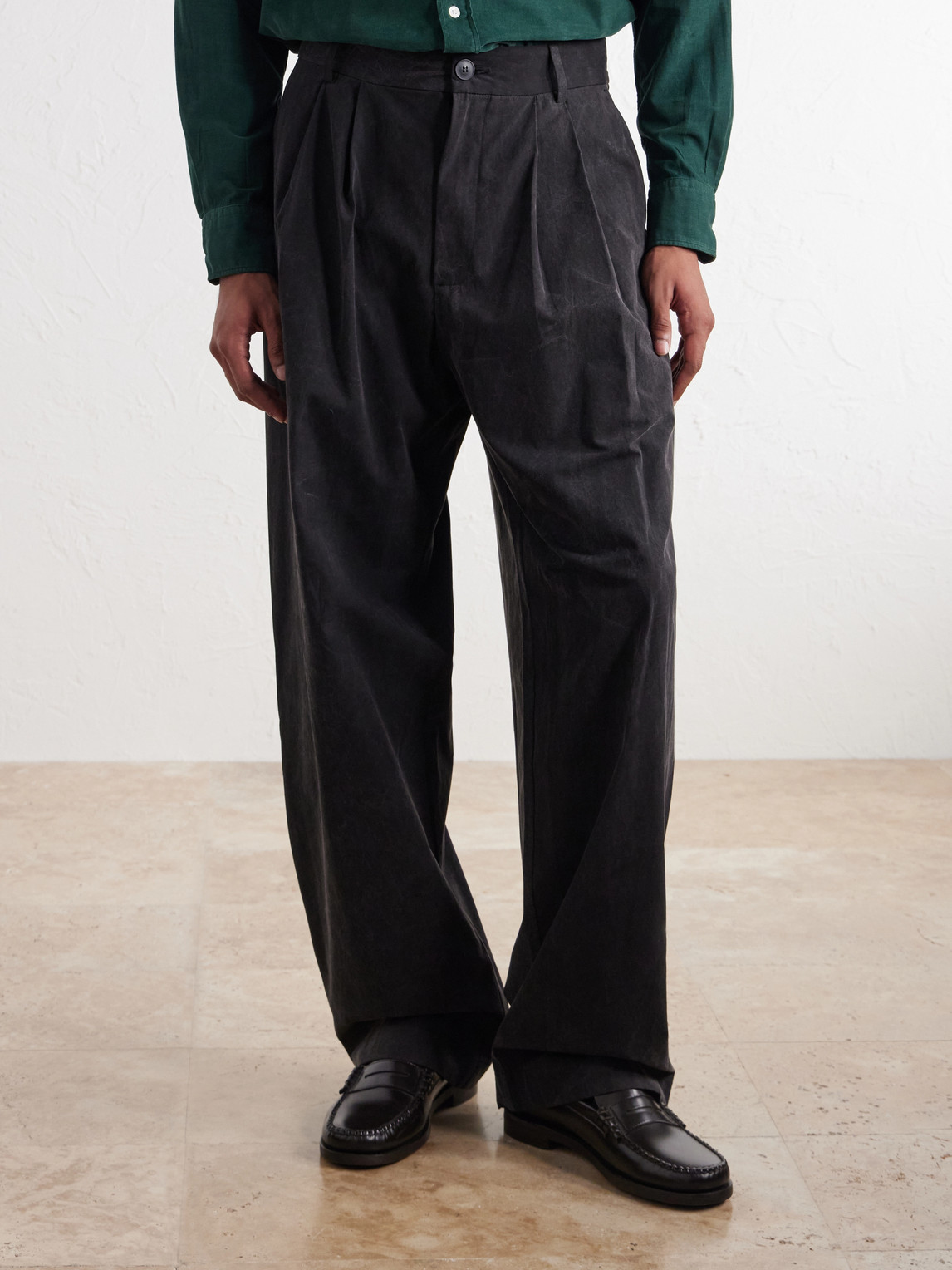 Slater Straight-Leg Cotton-Moleskin Trousers