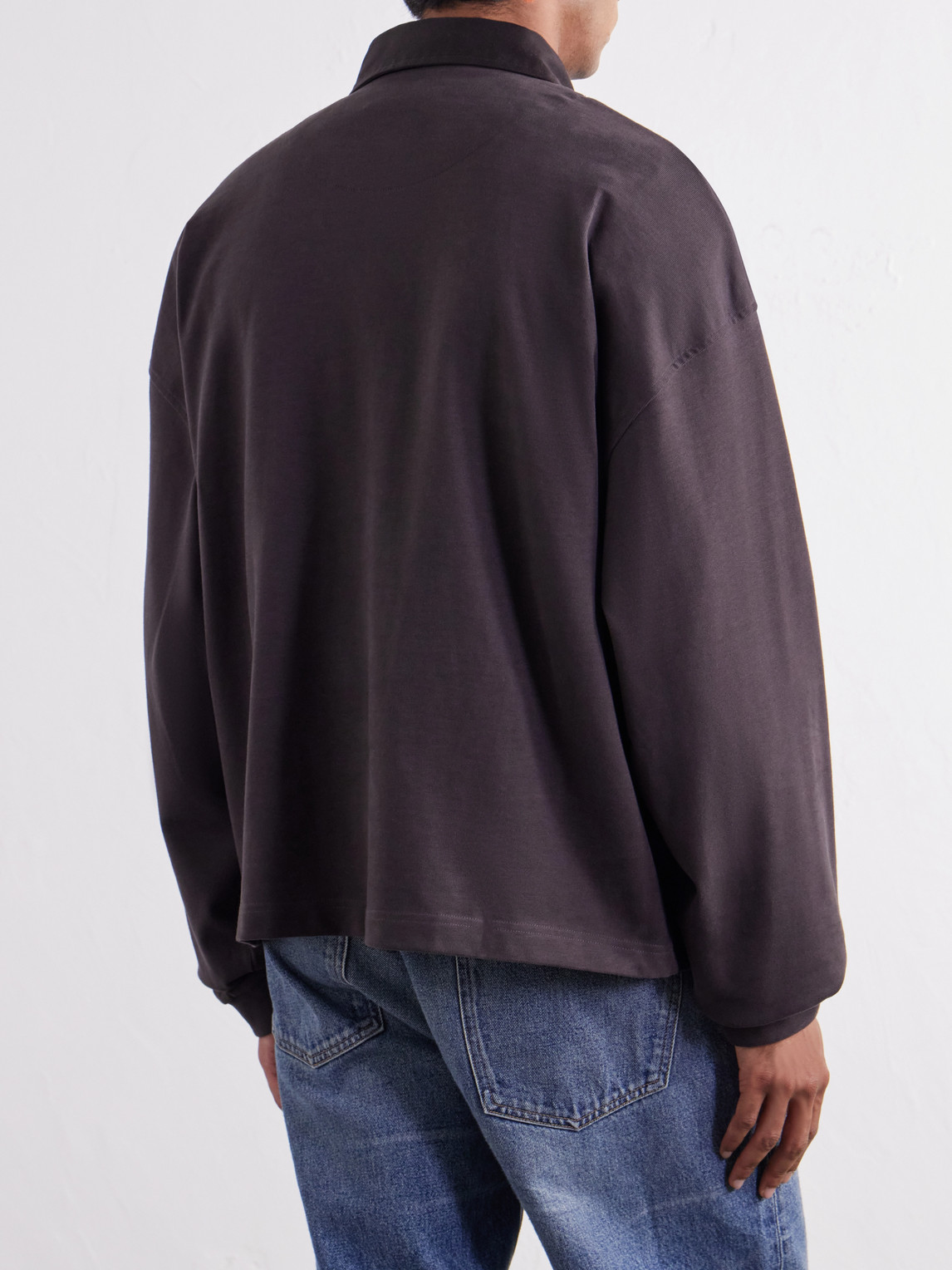 Darius Cotton-Jersey Half-Zip Polo Shirt