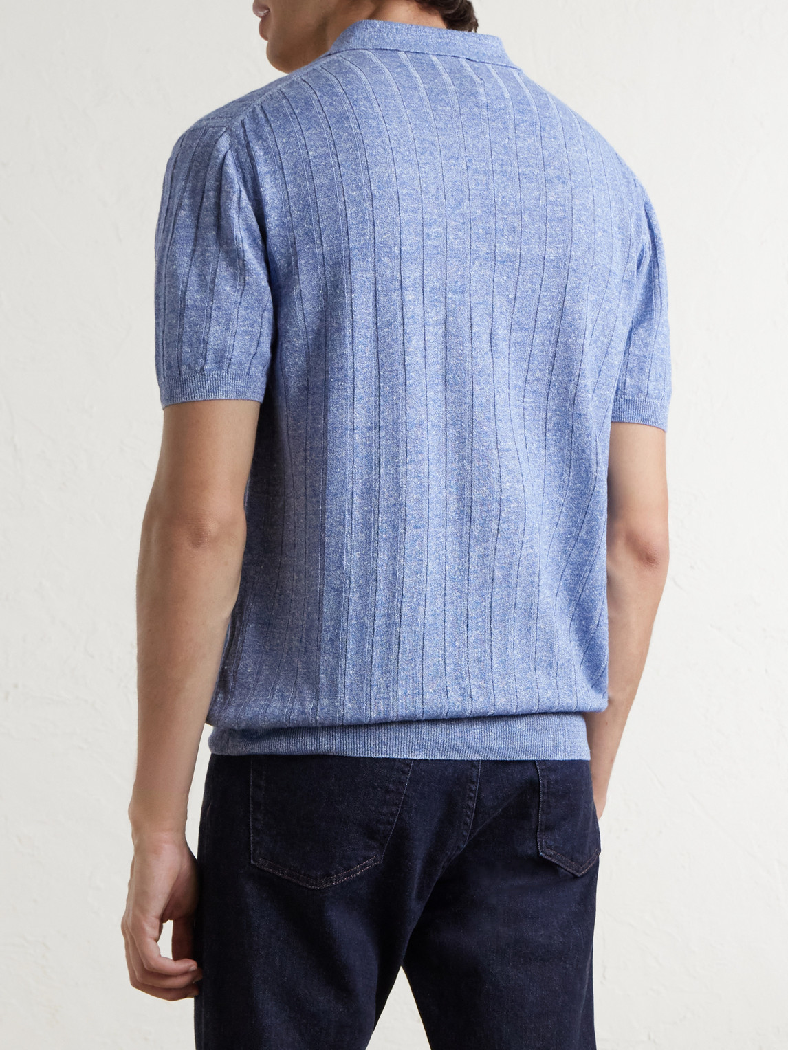 And Cotton-Blend Polo Shirt