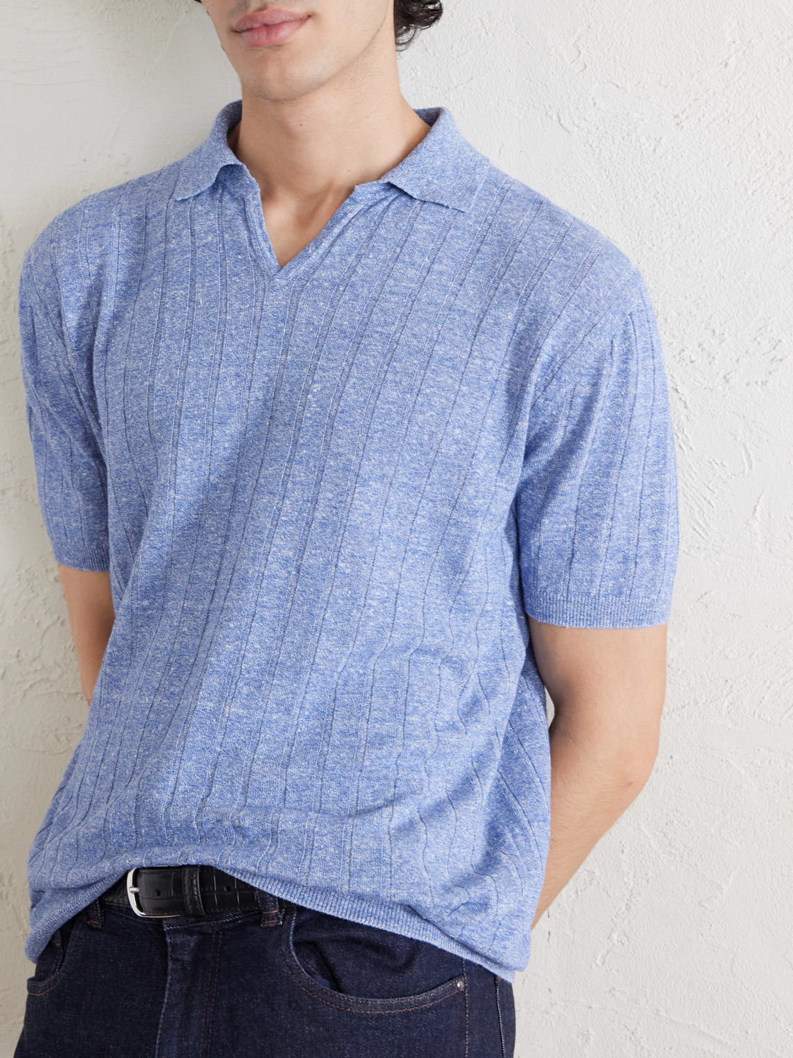 And Cotton-Blend Polo Shirt