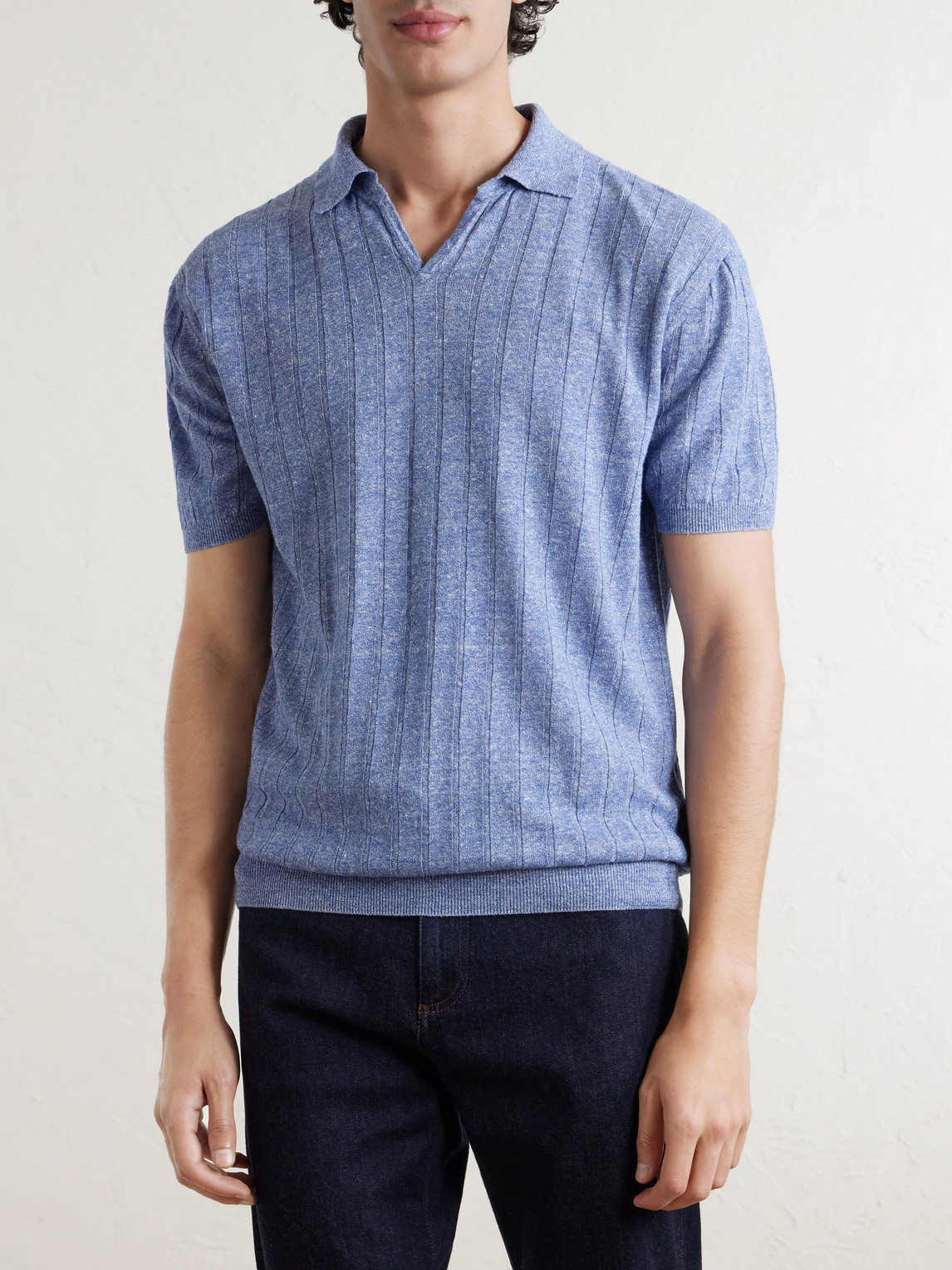 And Cotton-Blend Polo Shirt