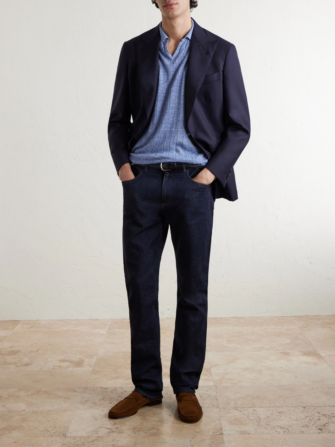 And Cotton-Blend Polo Shirt