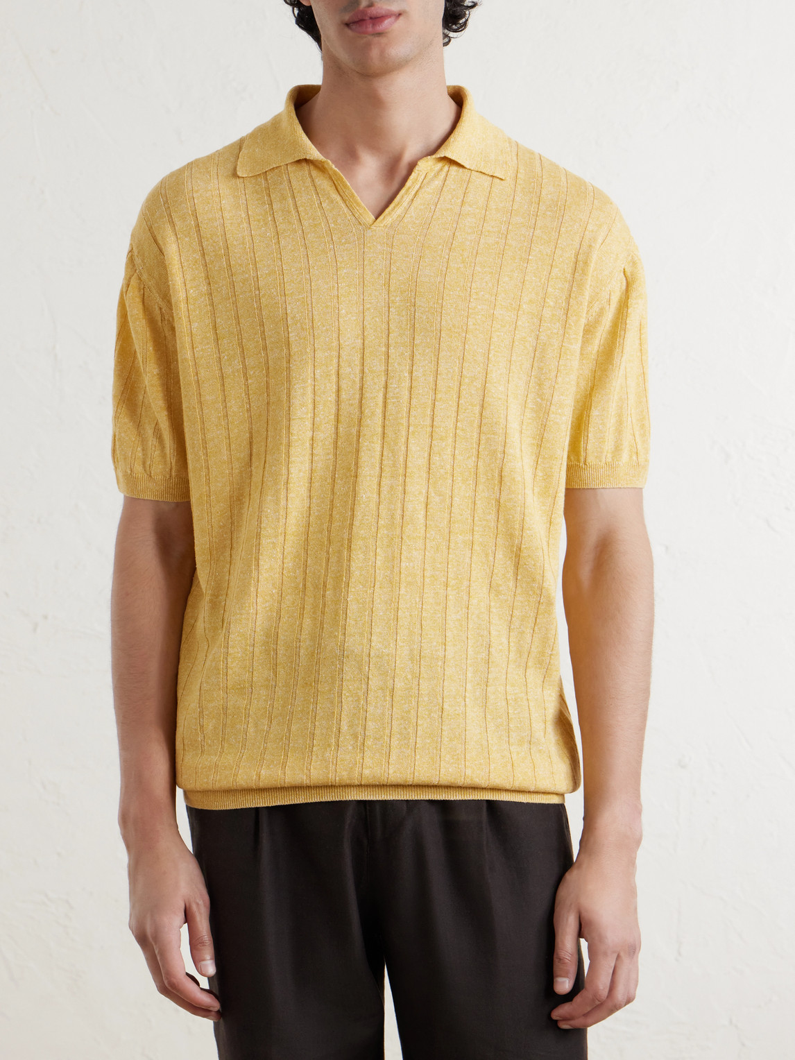 And Cotton-Blend Polo Shirt