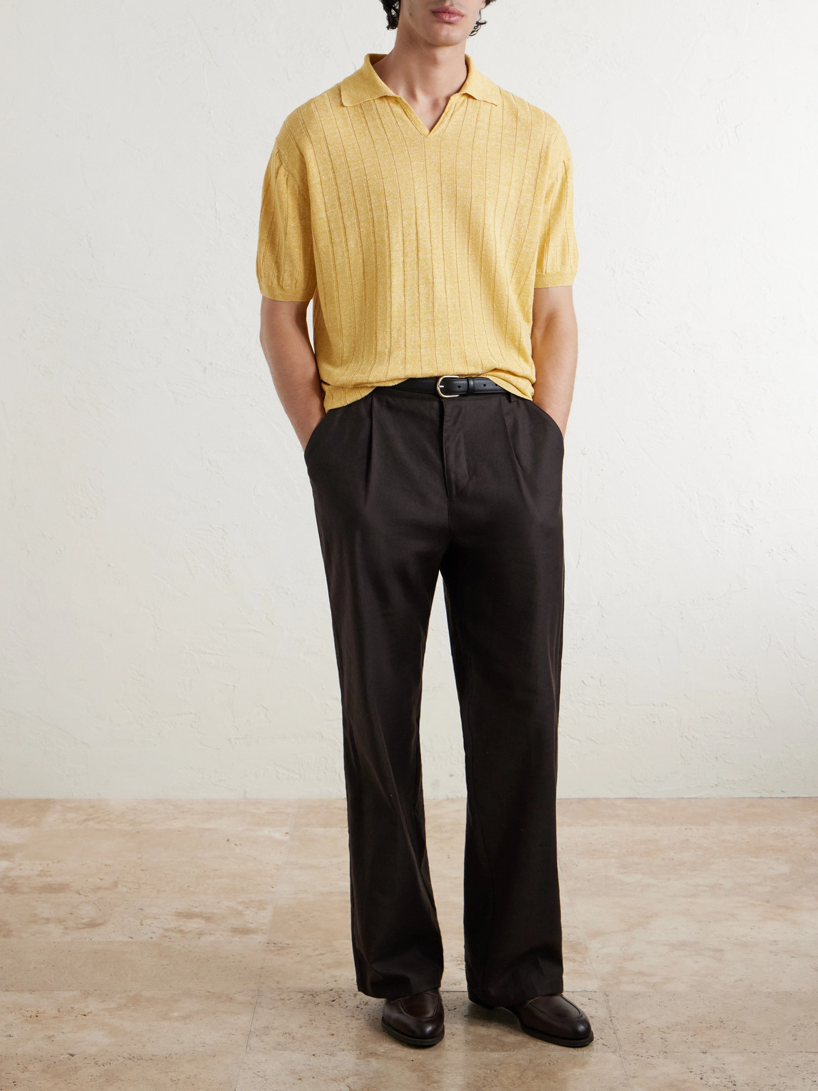 And Cotton-Blend Polo Shirt