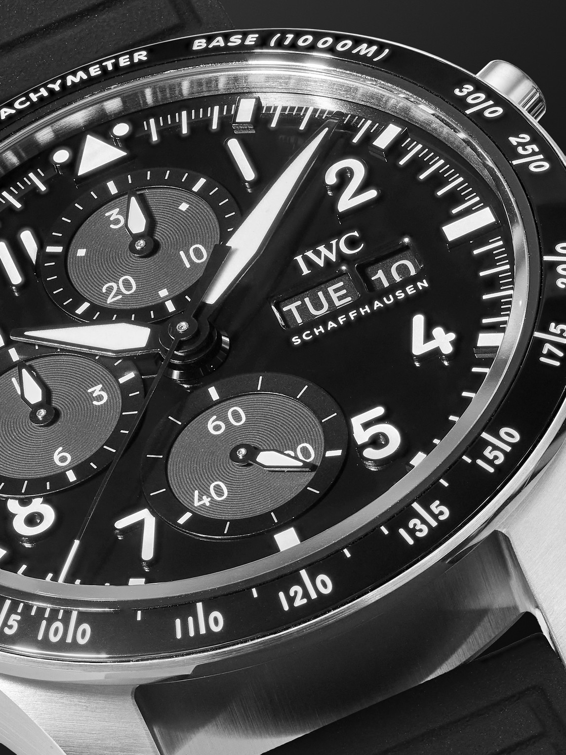 IWC SCHAFFHAUSEN Pilot's Watch Automatic Chronograph AMG 42.5mm Titanium and Rubber Watch, Ref. No. IW388305 - Men | Thumbnail 6 IWC SCHAFFHAUSEN Pilot's Watch Automatic Chronograph AMG 42.5mm Titanium and Rubber Watch, Ref. No. IW388305 - Men | Thumbnail 6