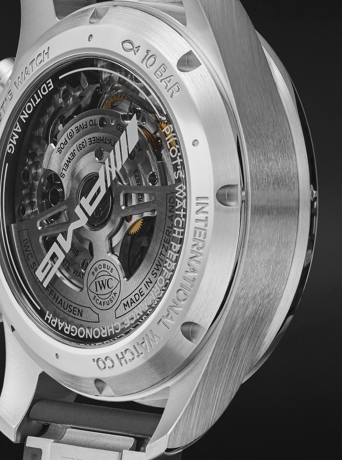 Iwc Schaffhausen - Pilot's Watch Automatic Chronograph Amg 42.5mm Titanium And Rubber Watch, Ref. No. Iw388305 - Men - Black 