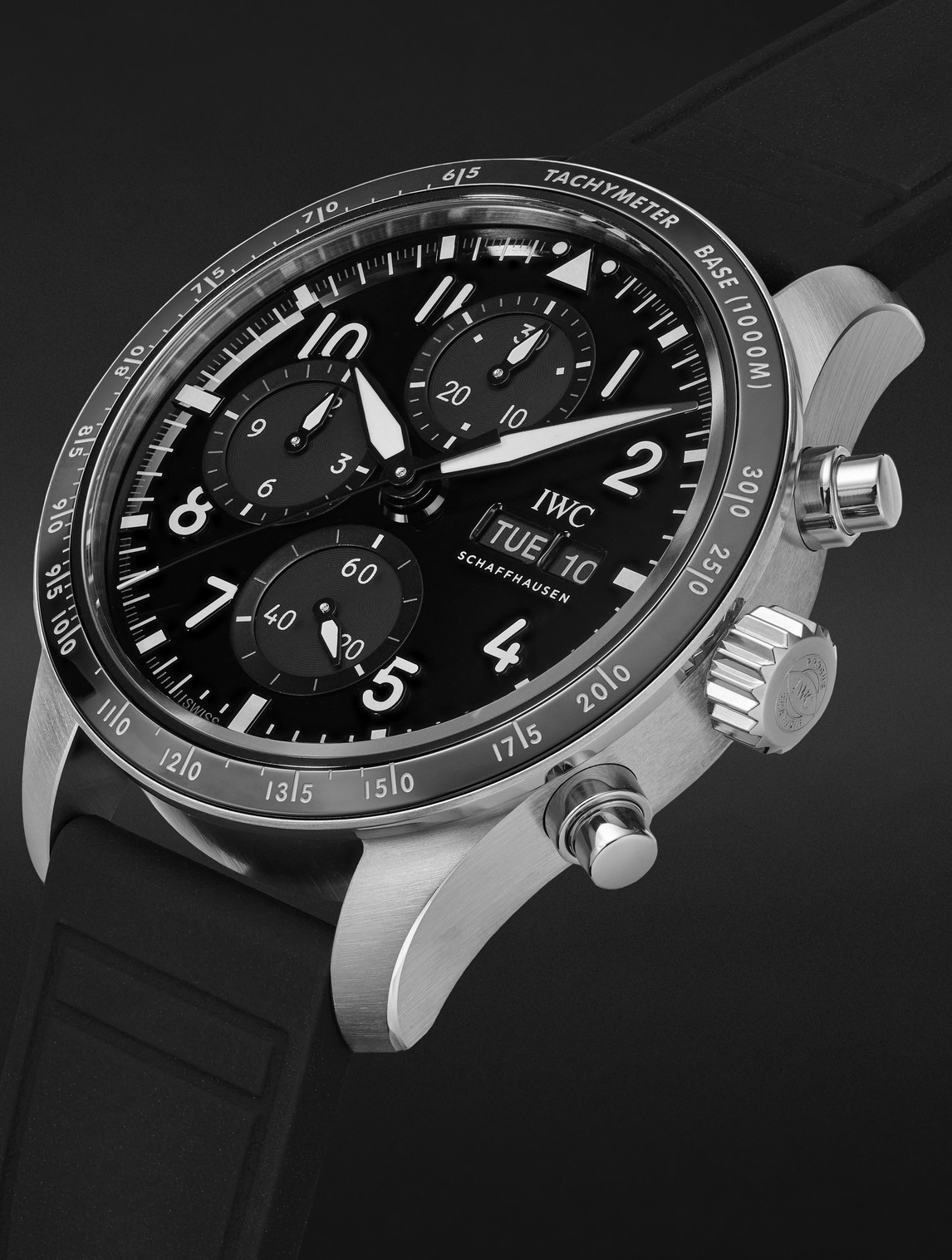 Iwc Schaffhausen - Pilot's Watch Automatic Chronograph Amg 42.5mm Titanium And Rubber Watch, Ref. No. Iw388305 - Men - Black 