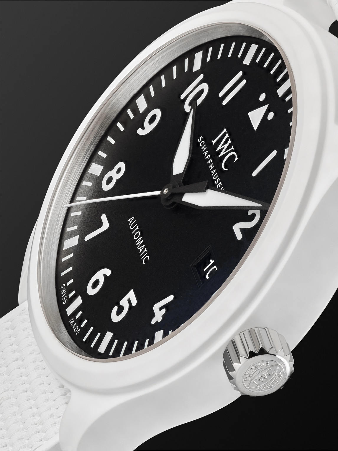  Iwc Schaffhausen - Pilot's Top Gun Lake Tahoe Automatic 41mm Ceramic And Rubber Watch, Ref. No.: Iw328104 - Men - Black 