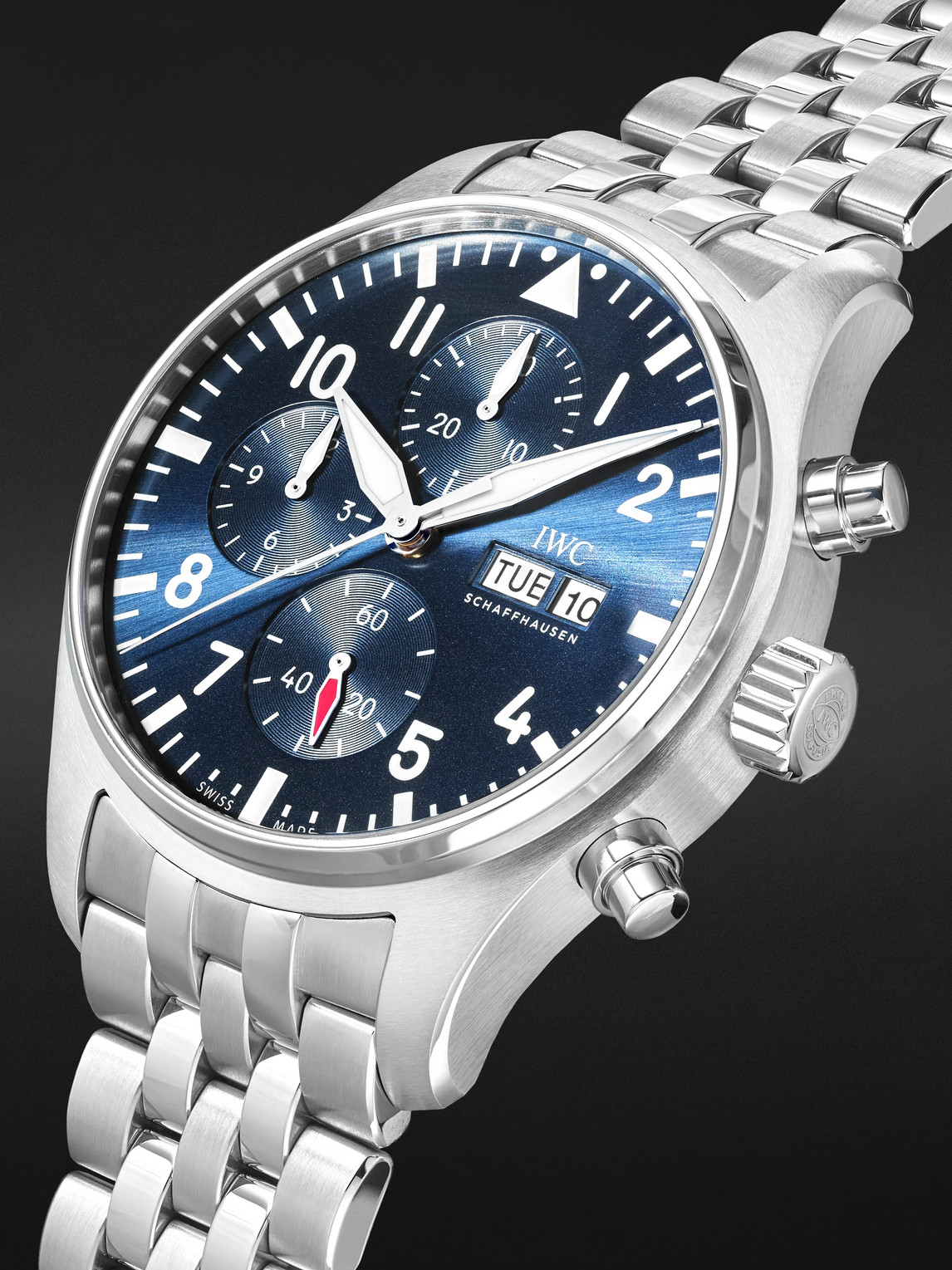  Iwc Schaffhausen - Pilot's Automatic Chronograph 41mm Stainless Steel Watch, Ref. No. Iw378004 - Men - Blue 