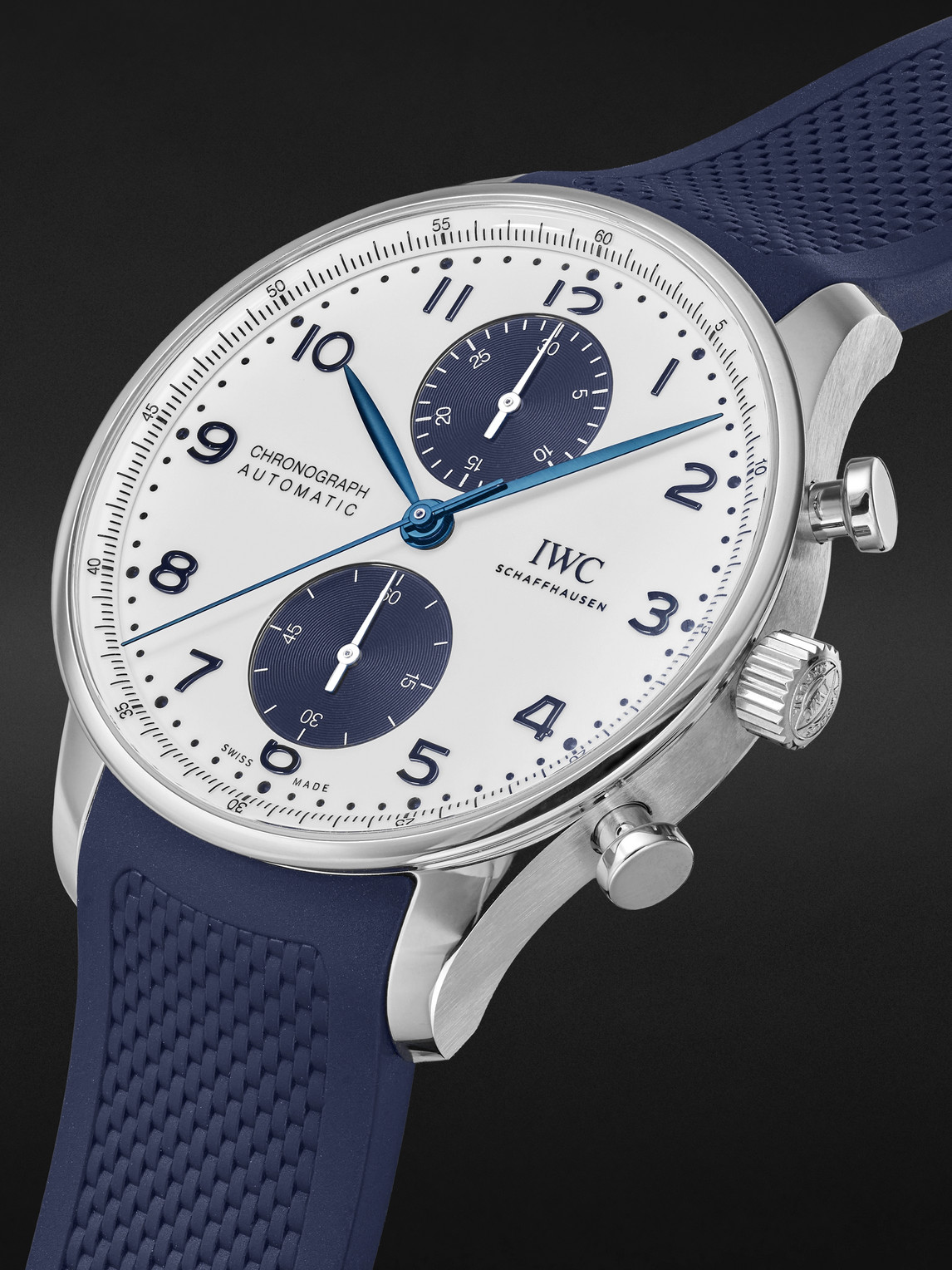  Iwc Schaffhausen - Portugieser Automatic Chronograph 41mm Stainless Steel And Rubber Watch, Ref. No. Iw371620 - Men - White 