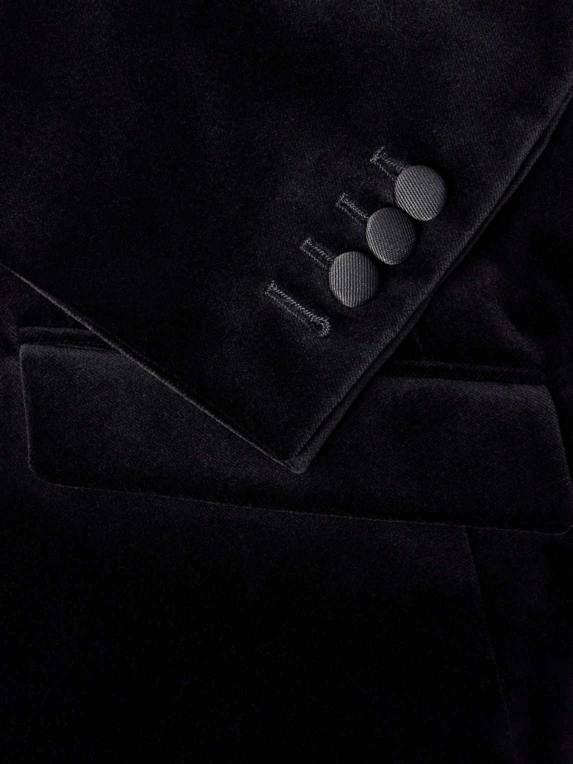 Grosgrain-Trimmed Cotton-Velvet Tuxedo Jacket