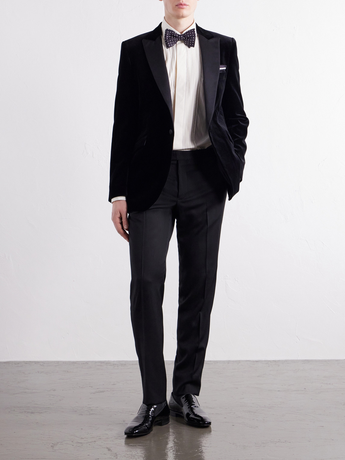 Grosgrain-Trimmed Cotton-Velvet Tuxedo Jacket