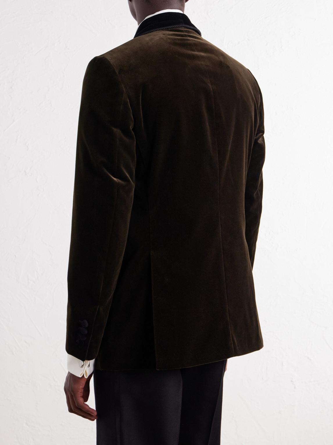 Mayfair Shawl-Collar Cotton-Velvet Tuxedo Jacket