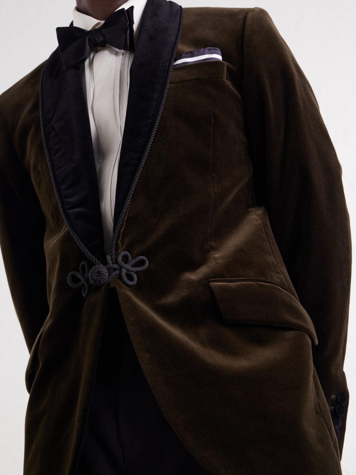 Mayfair Shawl-Collar Cotton-Velvet Tuxedo Jacket