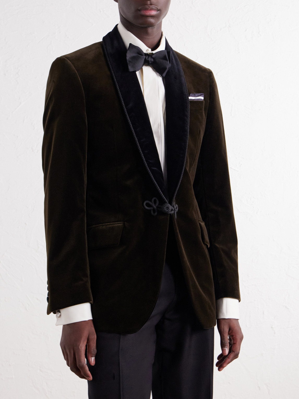 Mayfair Shawl-Collar Cotton-Velvet Tuxedo Jacket
