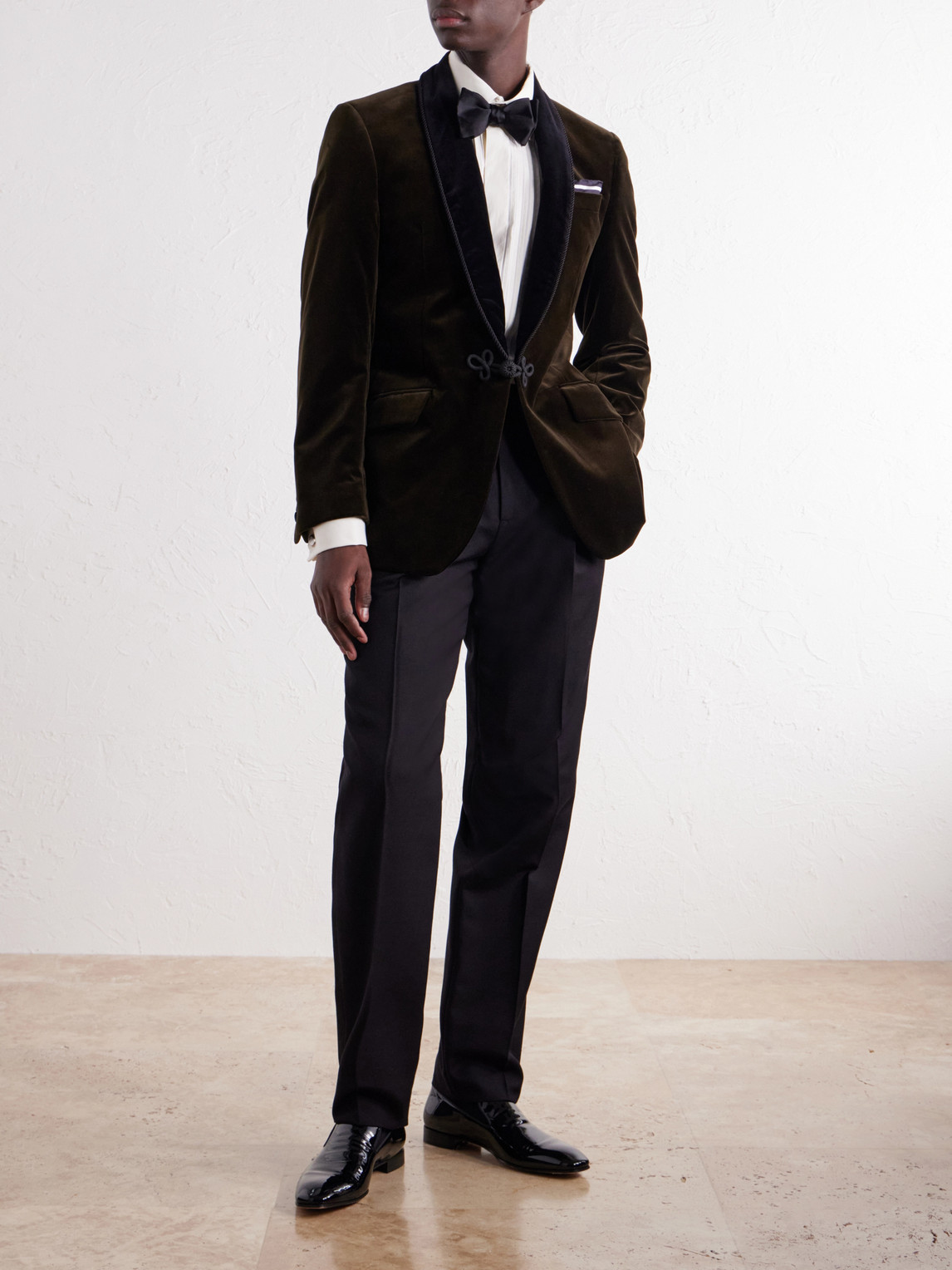 Mayfair Shawl-Collar Cotton-Velvet Tuxedo Jacket