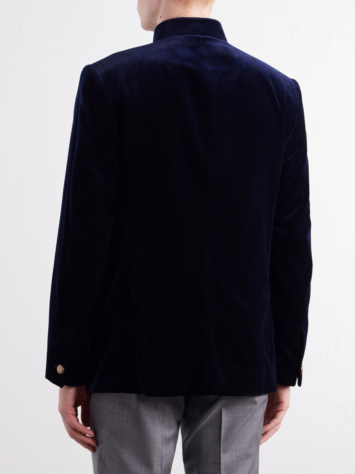 Nehru Cotton-Velvet Blazer