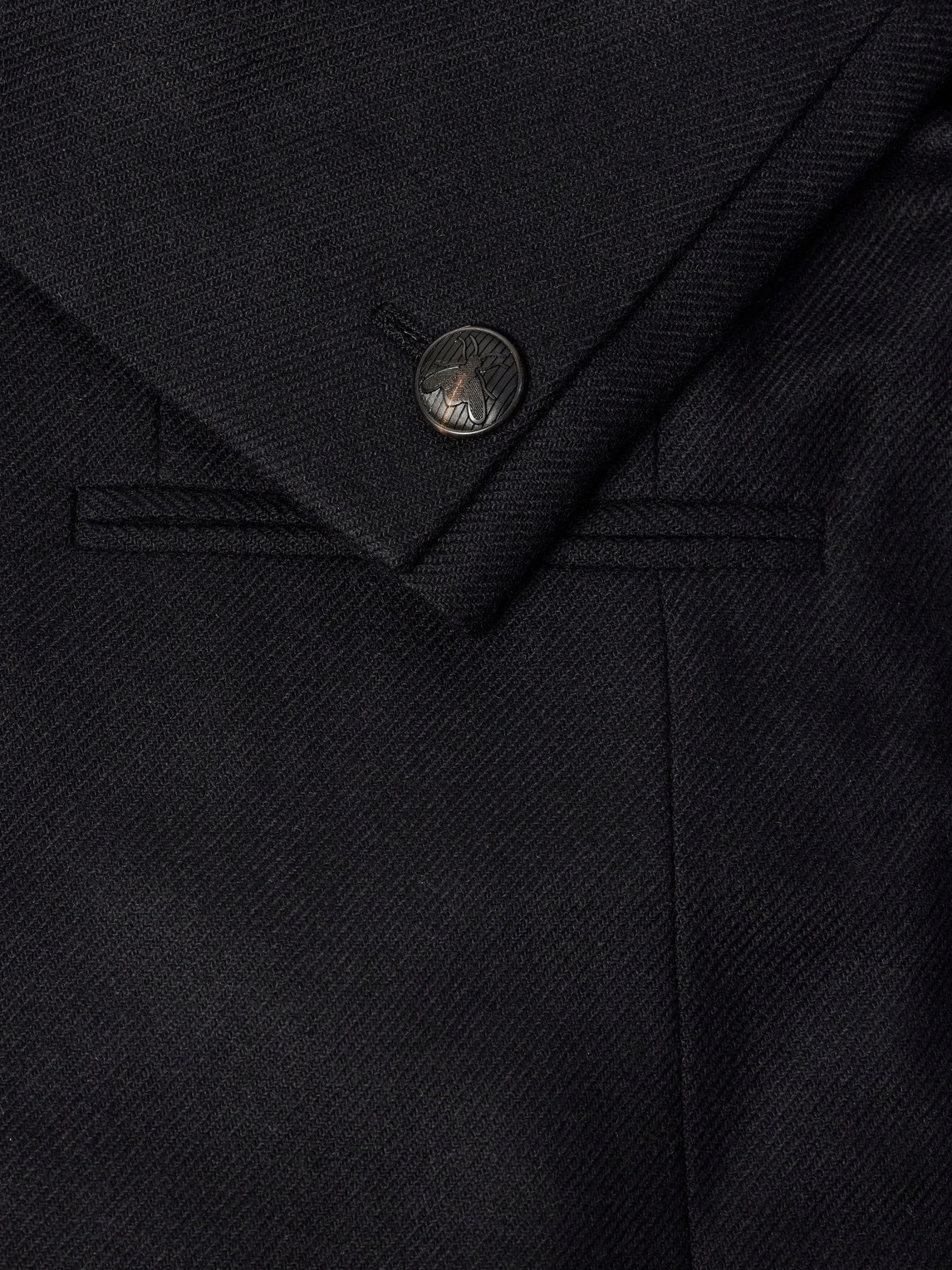 Nehru Recycled Cashmere-Twill Blazer
