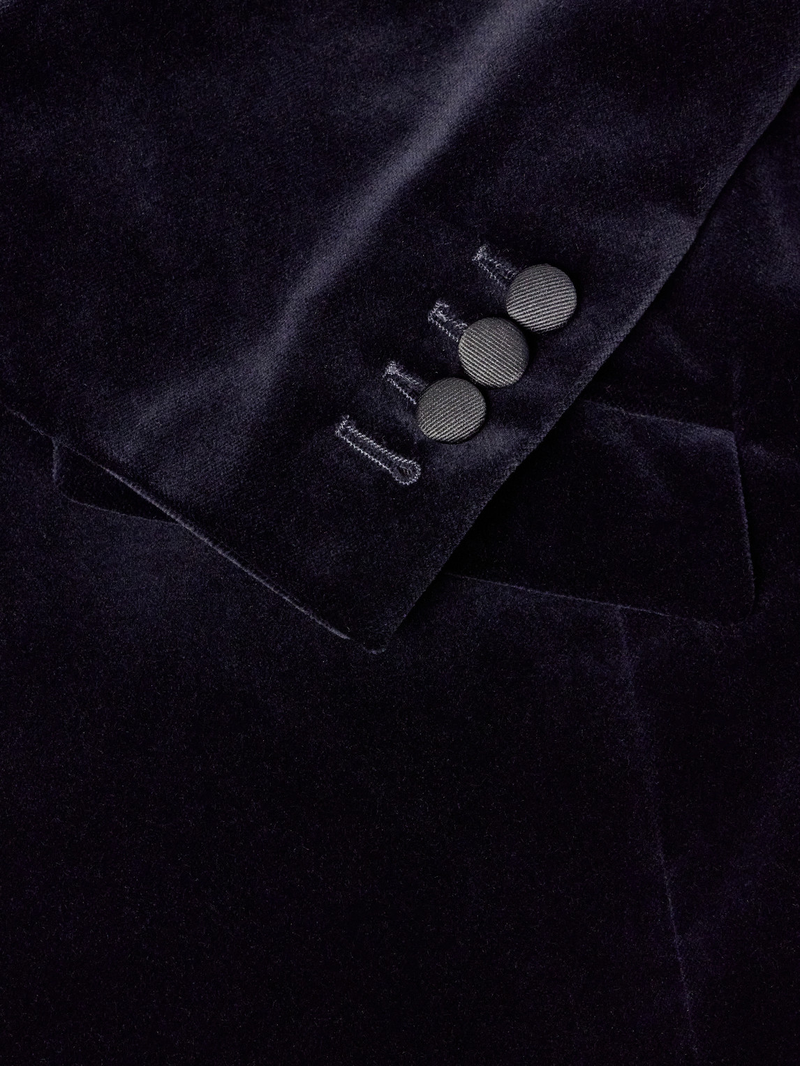 Grosgrain-Trimmed Cotton-Velvet Tuxedo Jacket