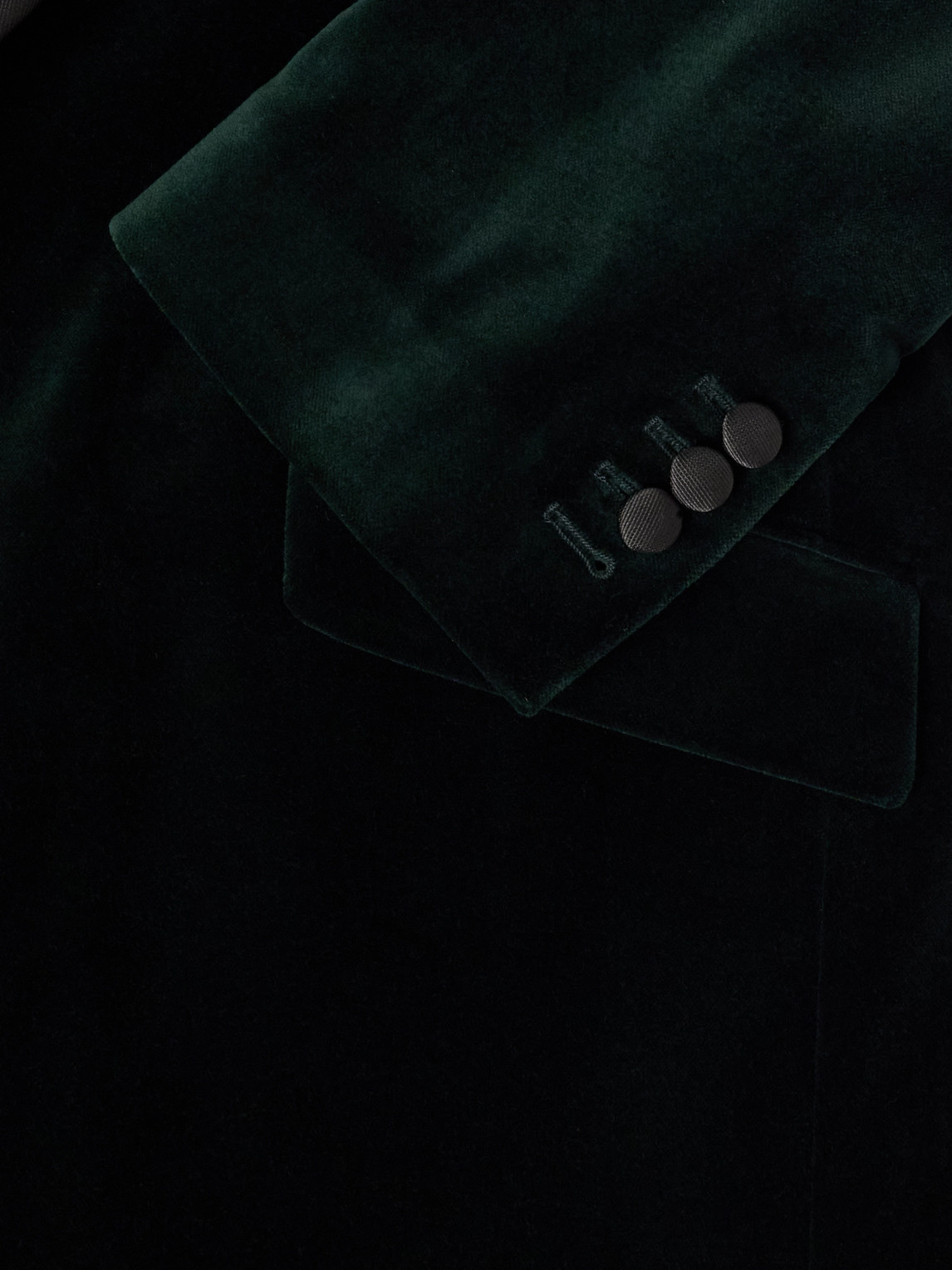 Satin-Trimmed Cotton-Velvet Tuxedo Jacket