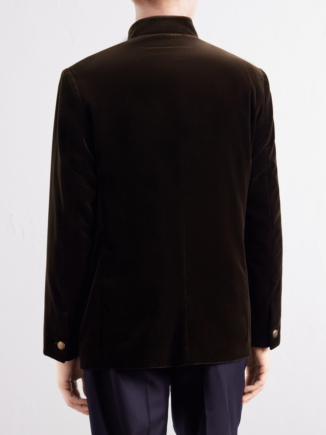 Nehru Cotton-Velvet Blazer