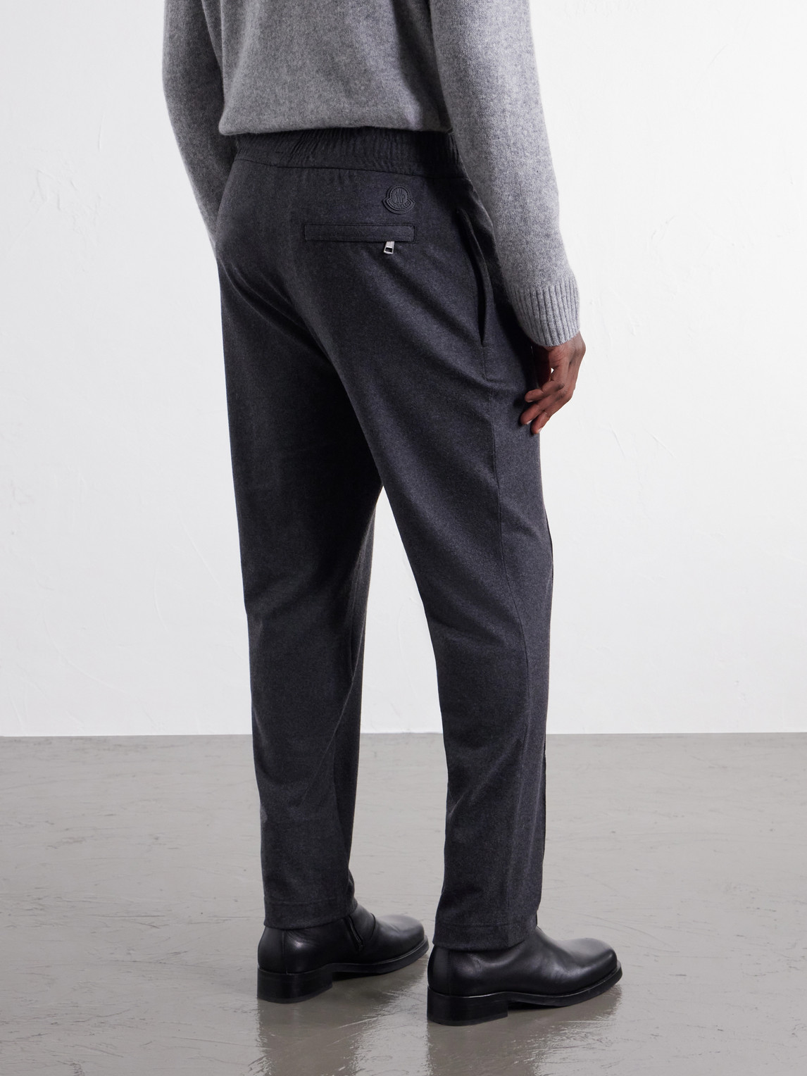 Straight-Leg Mélange Stretch-Flannel Sweatpants