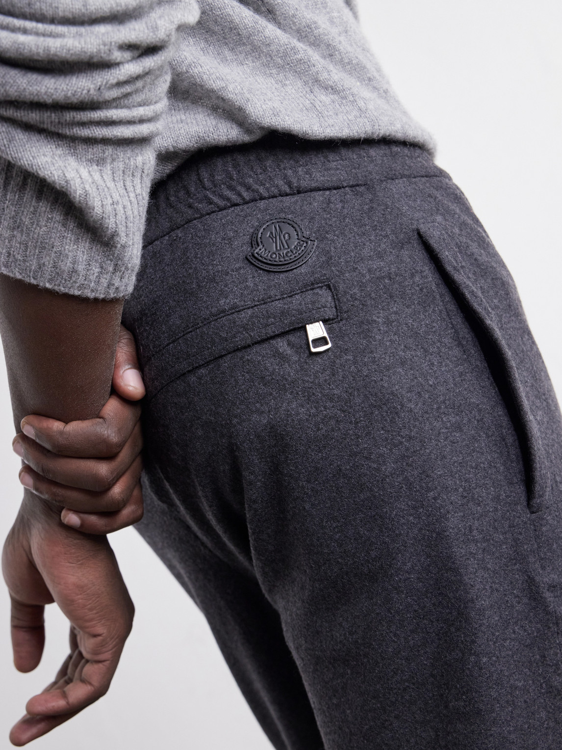 Straight-Leg Mélange Stretch-Flannel Sweatpants