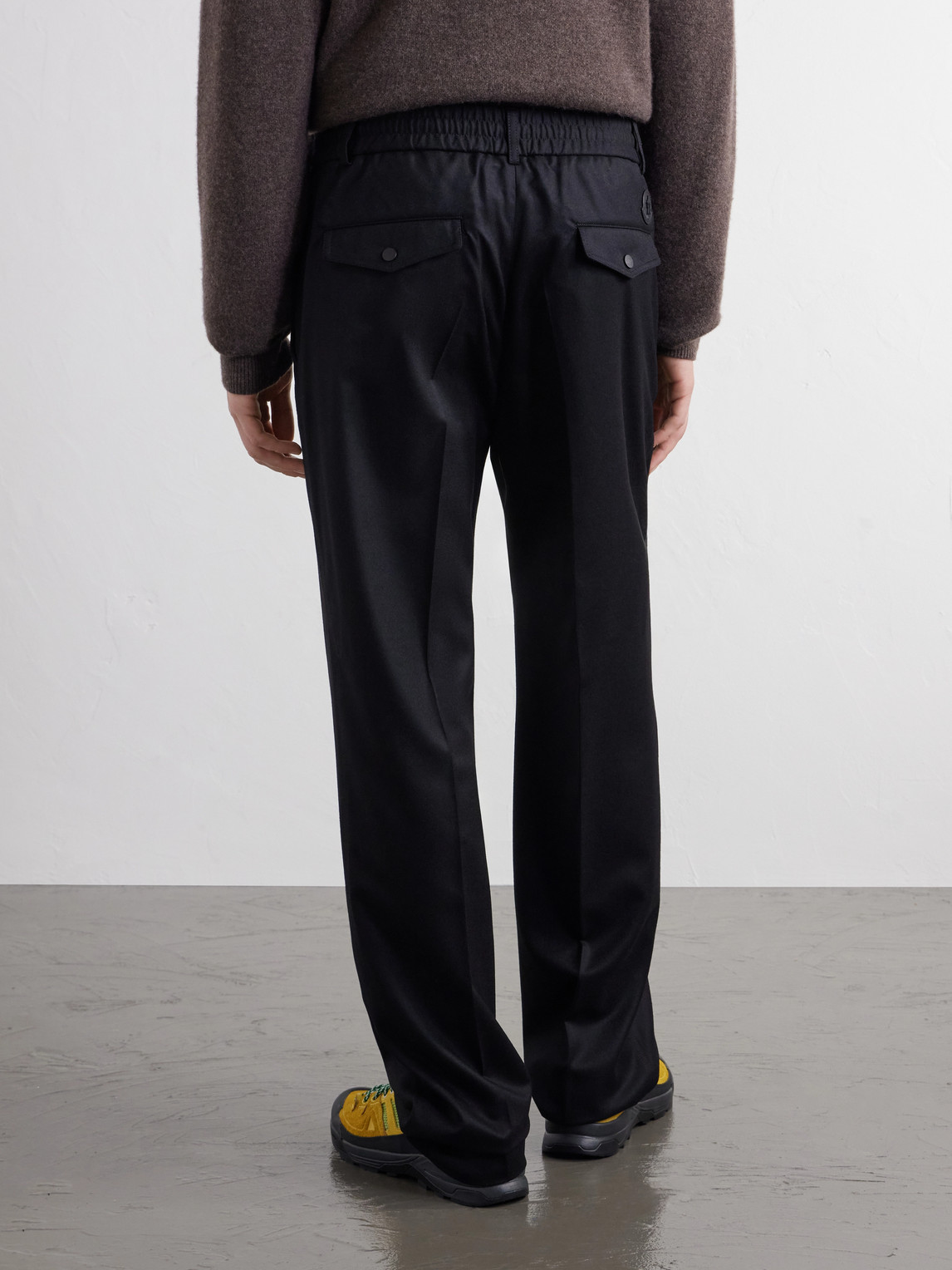 Straight-Leg Virgin Wool-Twill Trousers