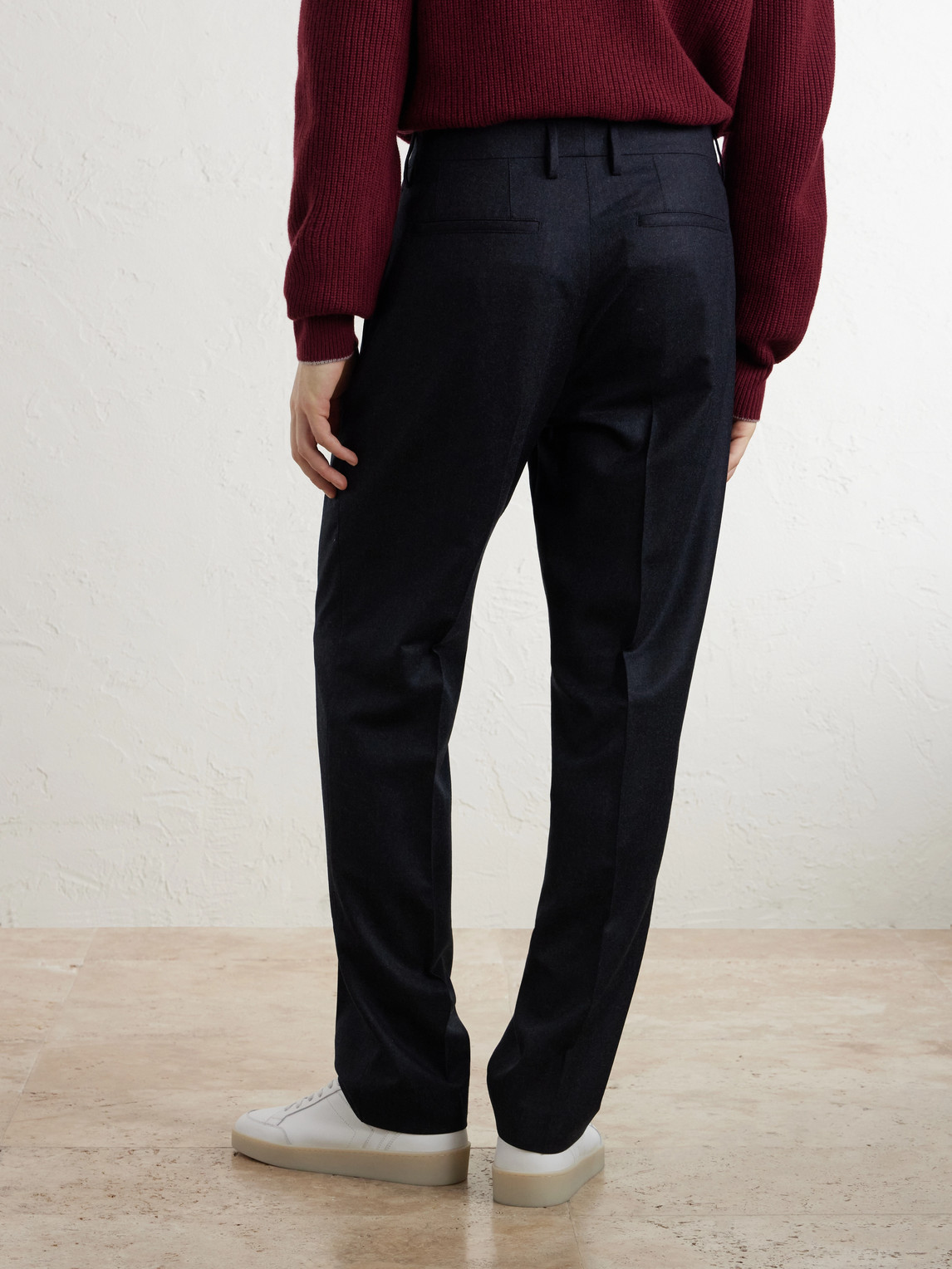 Straight-Leg Wool Trousers