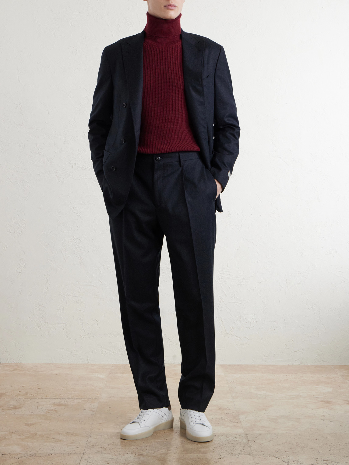 Straight-Leg Wool Trousers