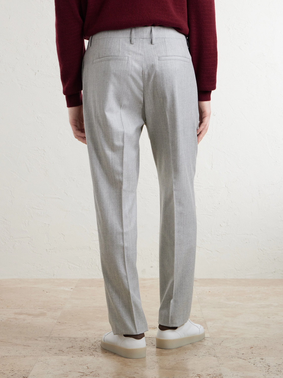 Straight-Leg Wool Trousers