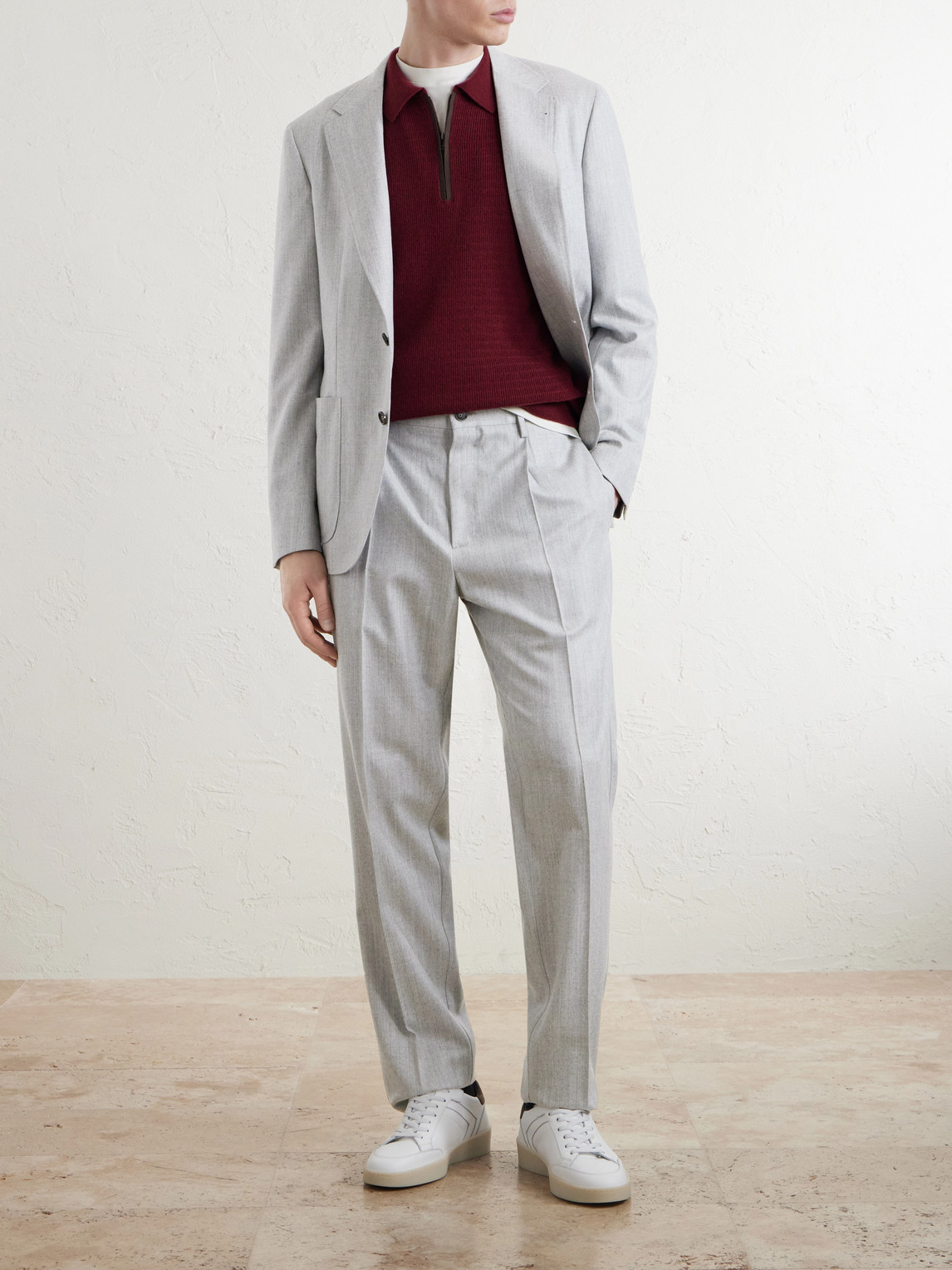 Straight-Leg Wool Trousers